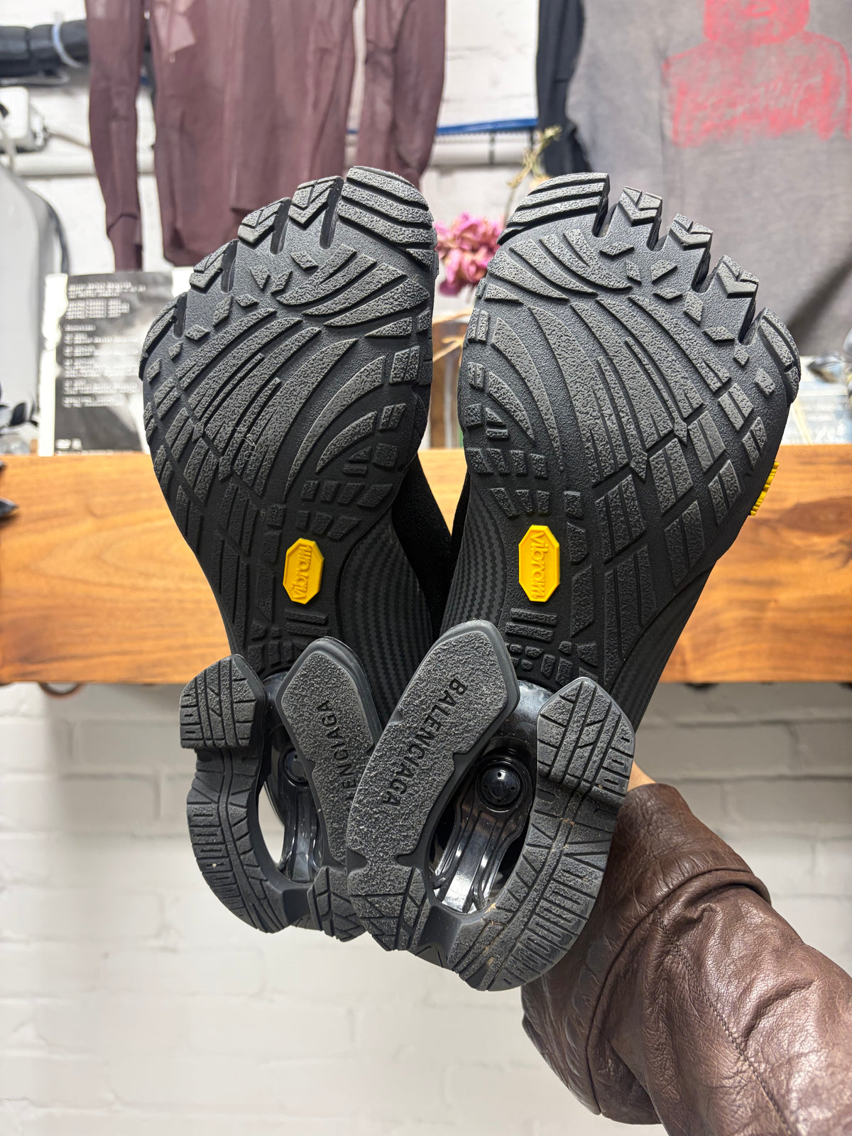 Balenciaga x Vibram ‘Zero’ Spring Platform Black Low Top Toe Shoes
