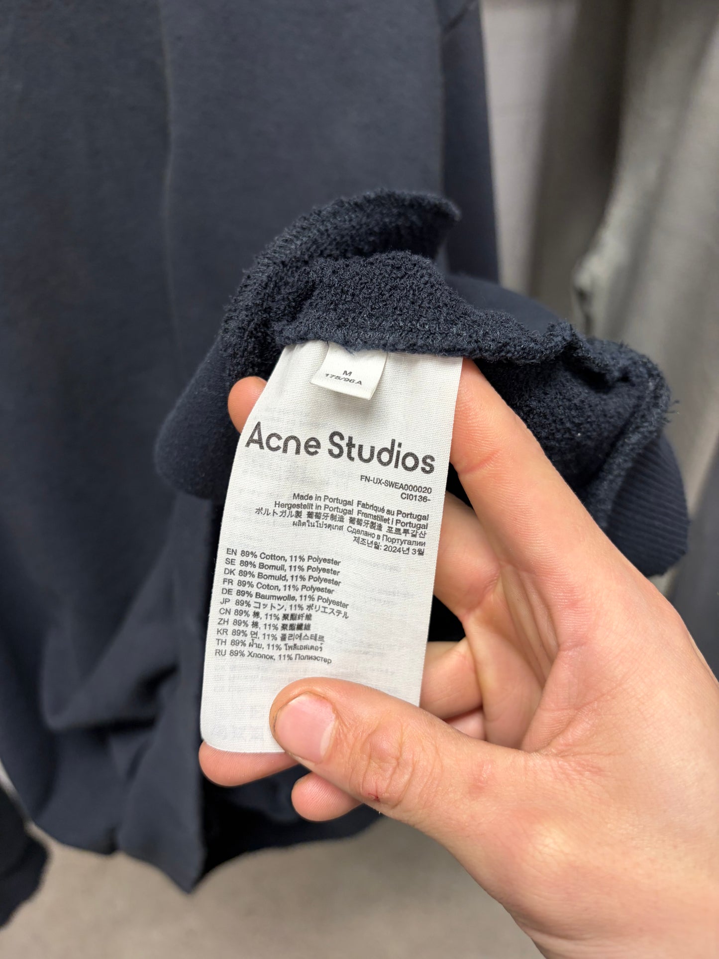 Acne Studios ‘1996 Stockholm Logo’ Black Pullover Hoodie