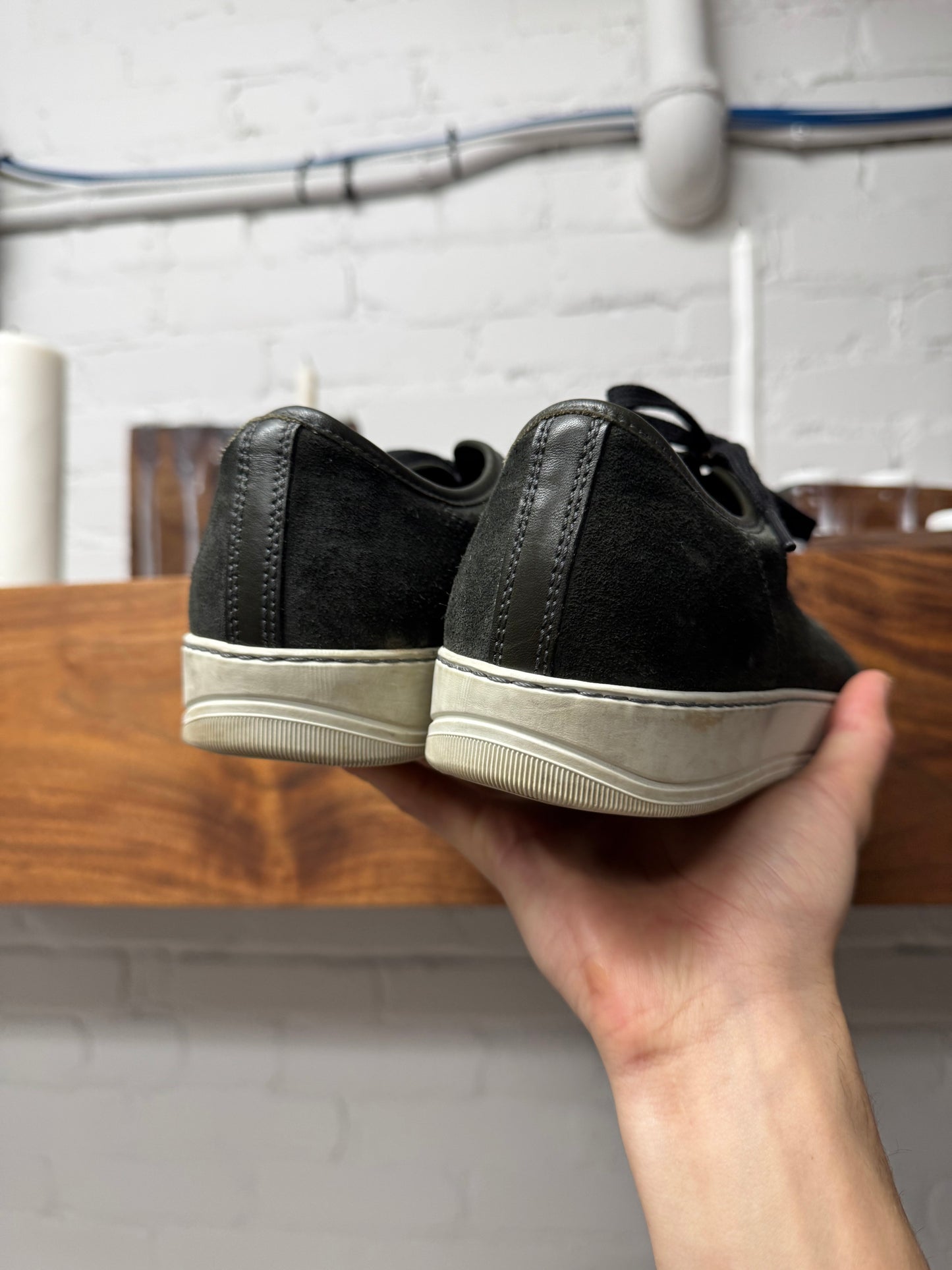 Lanvin ‘Skate’ Forest Green Low Top Sneakers