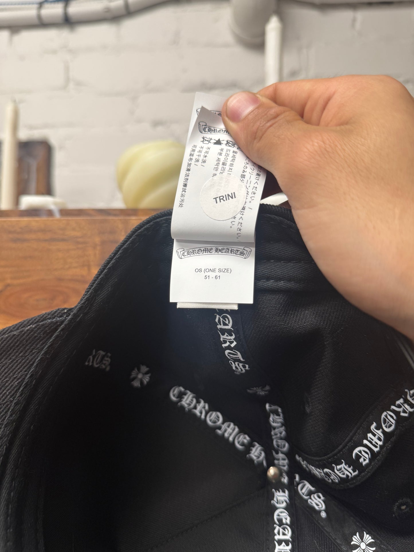 Chrome Hearts ‘RS3’ Triple Cross Black Trucker Hat