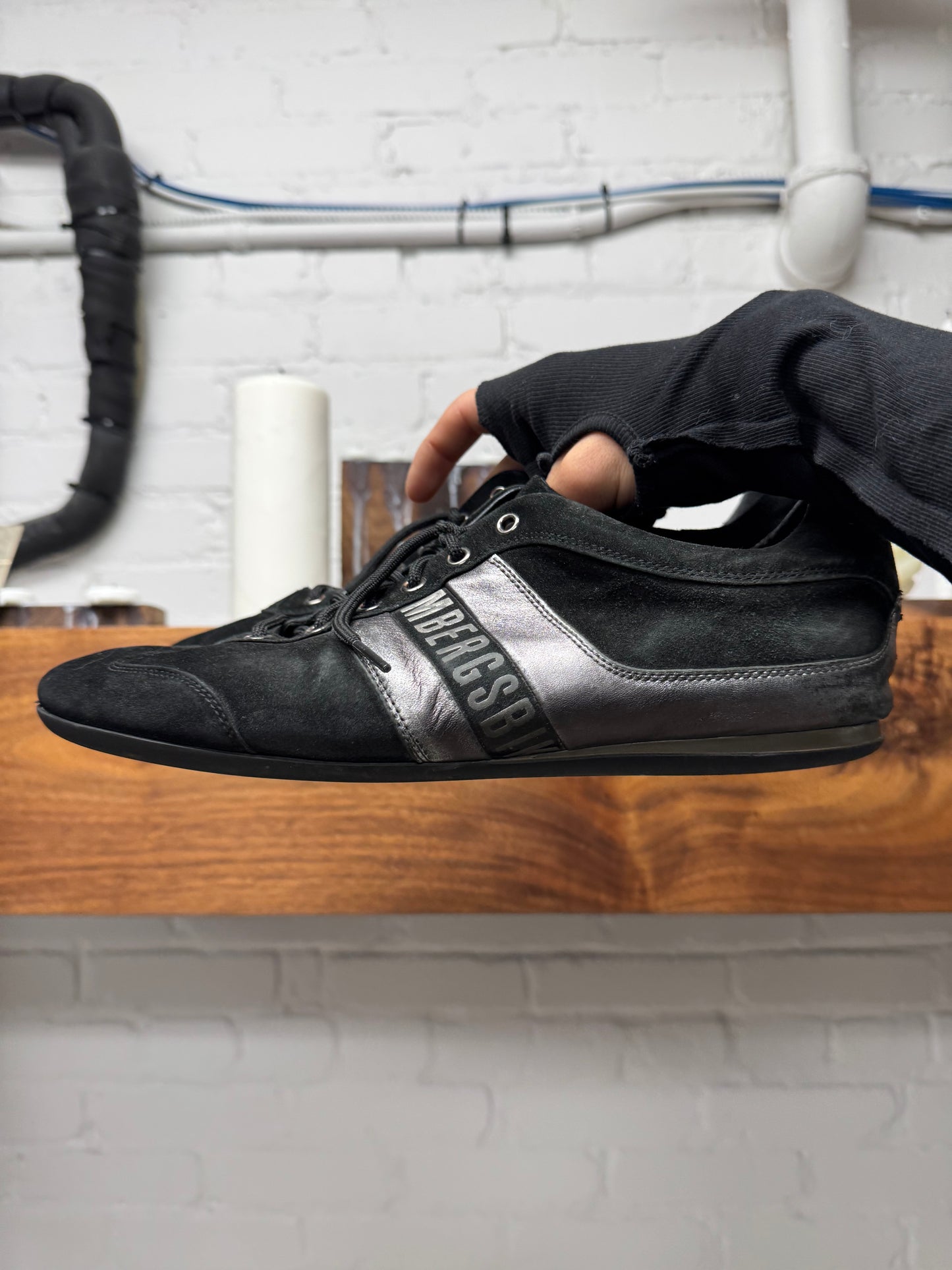 Dirk Bikkembergs Suede Low Top Soccer Sneakers