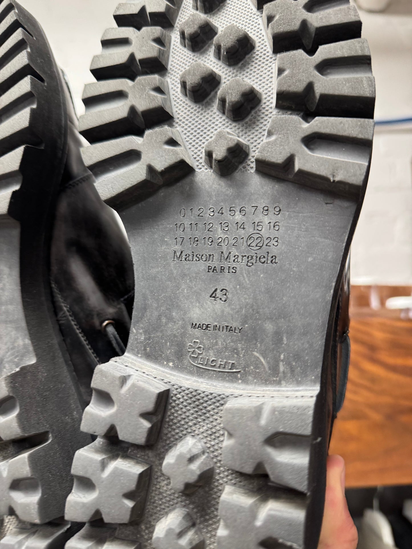 Maison Margiela ‘Splice’ Loafer/Combat Leather Boots