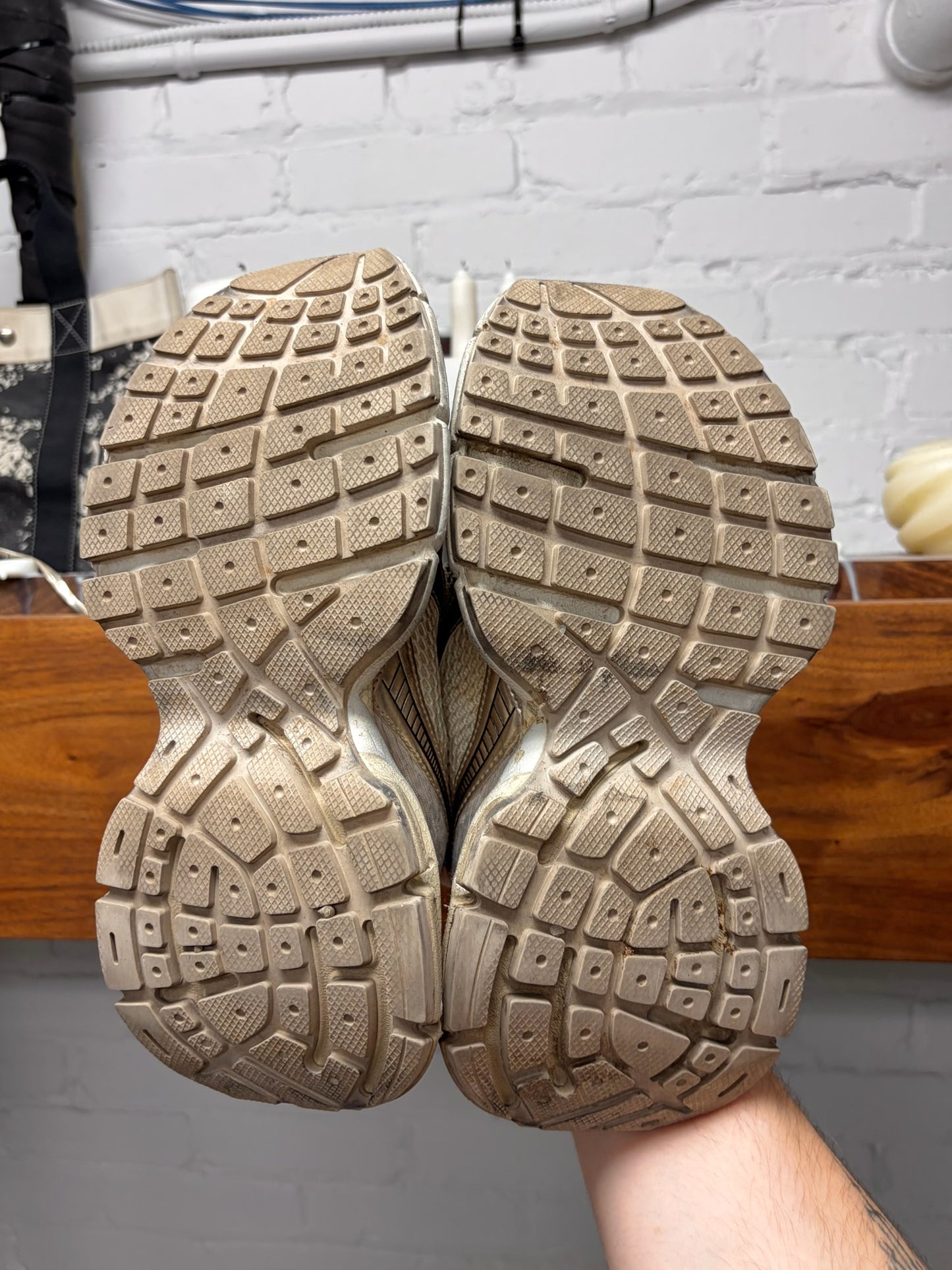 Balenciaga ‘3XL’ Cream/Tan Oversized Low Top Athletic Sneakers