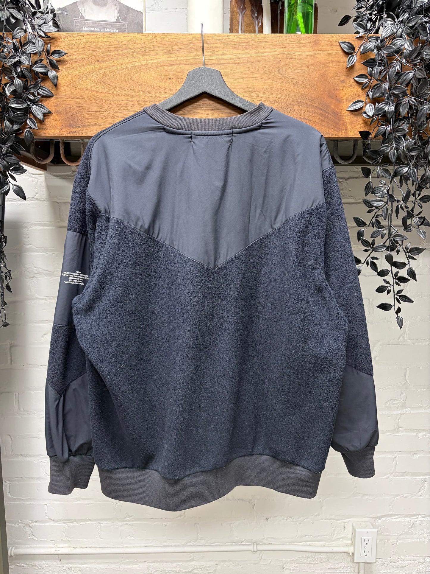 Undercover x GU Fleece Panelled Black Sweatshirt