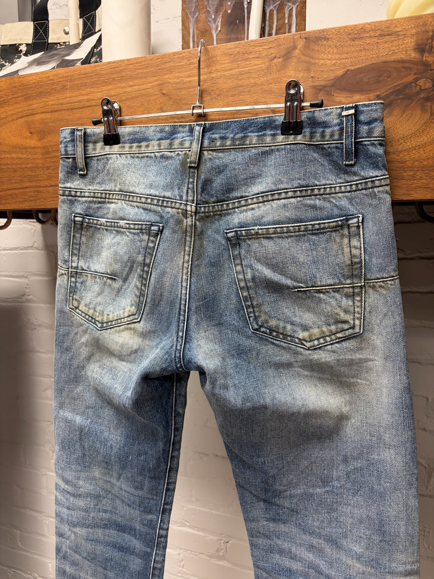 Dior Homme Dirty Blue Fade Skinny Jeans