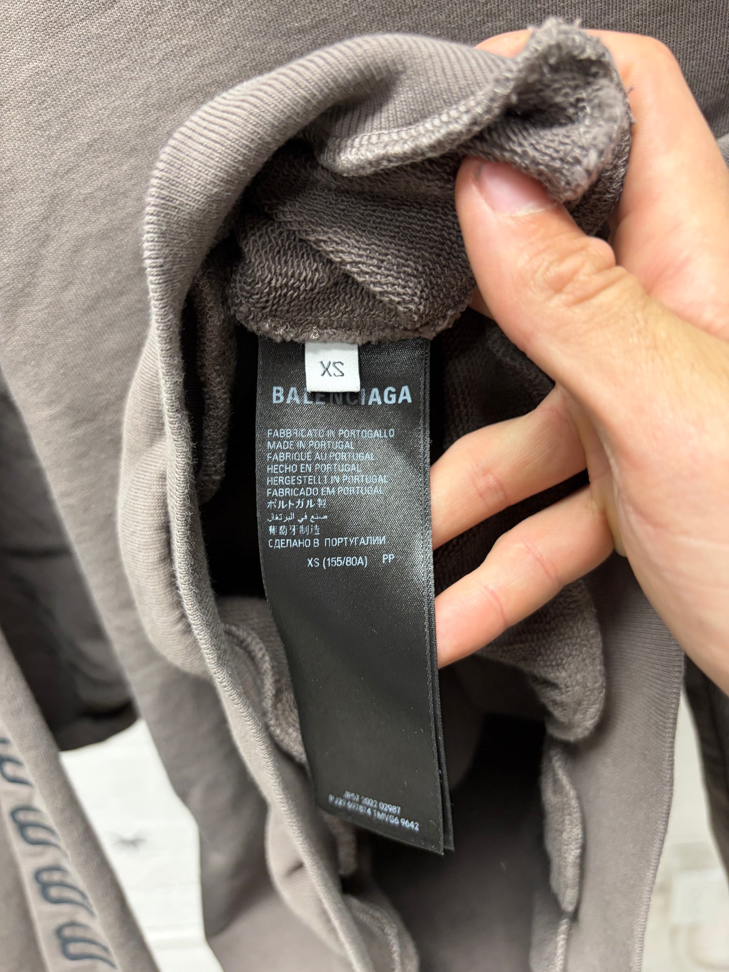 2022 Balenciaga ‘BB’ Embroidered Logo Brown Pullover Hoodie