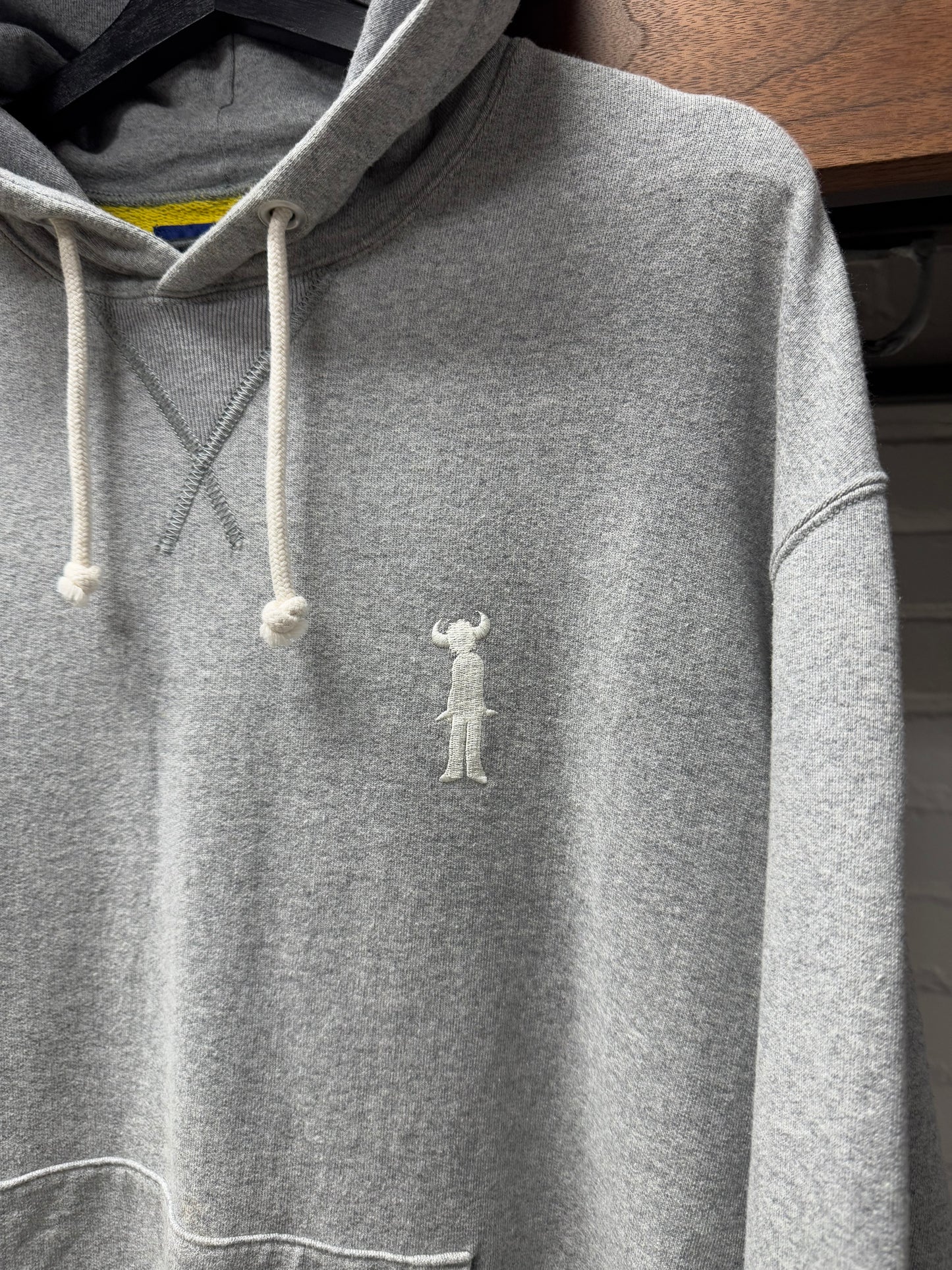 AW2022 Junya Watanabe ‘Virtual Insanity’ Grey Cotton Pullover Hoodie