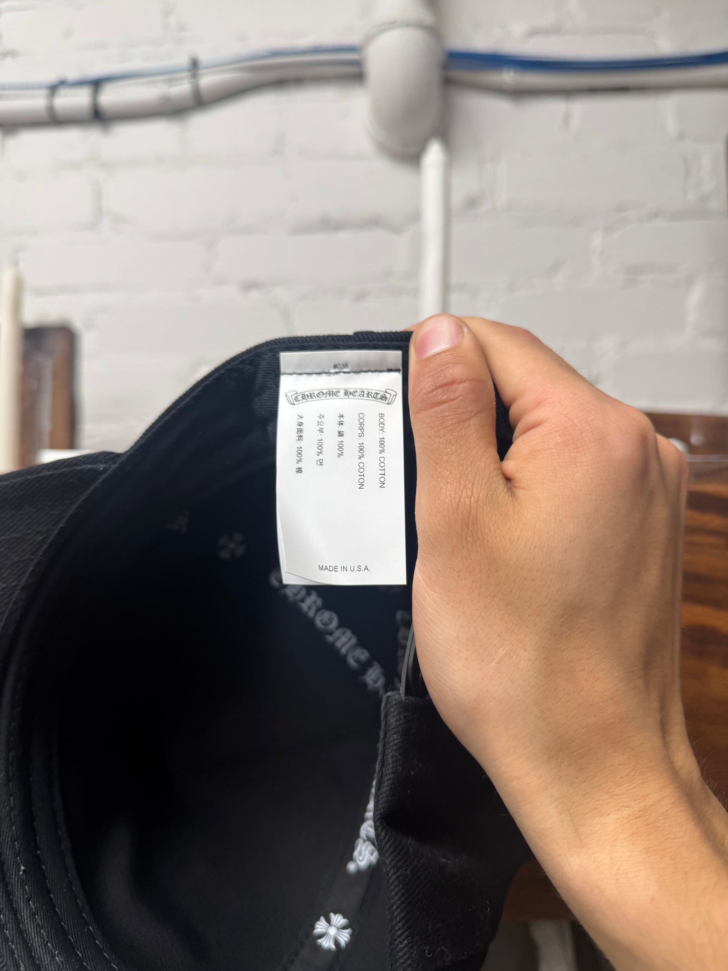 Chrome Hearts ‘RS3’ Triple Cross Black Trucker Hat