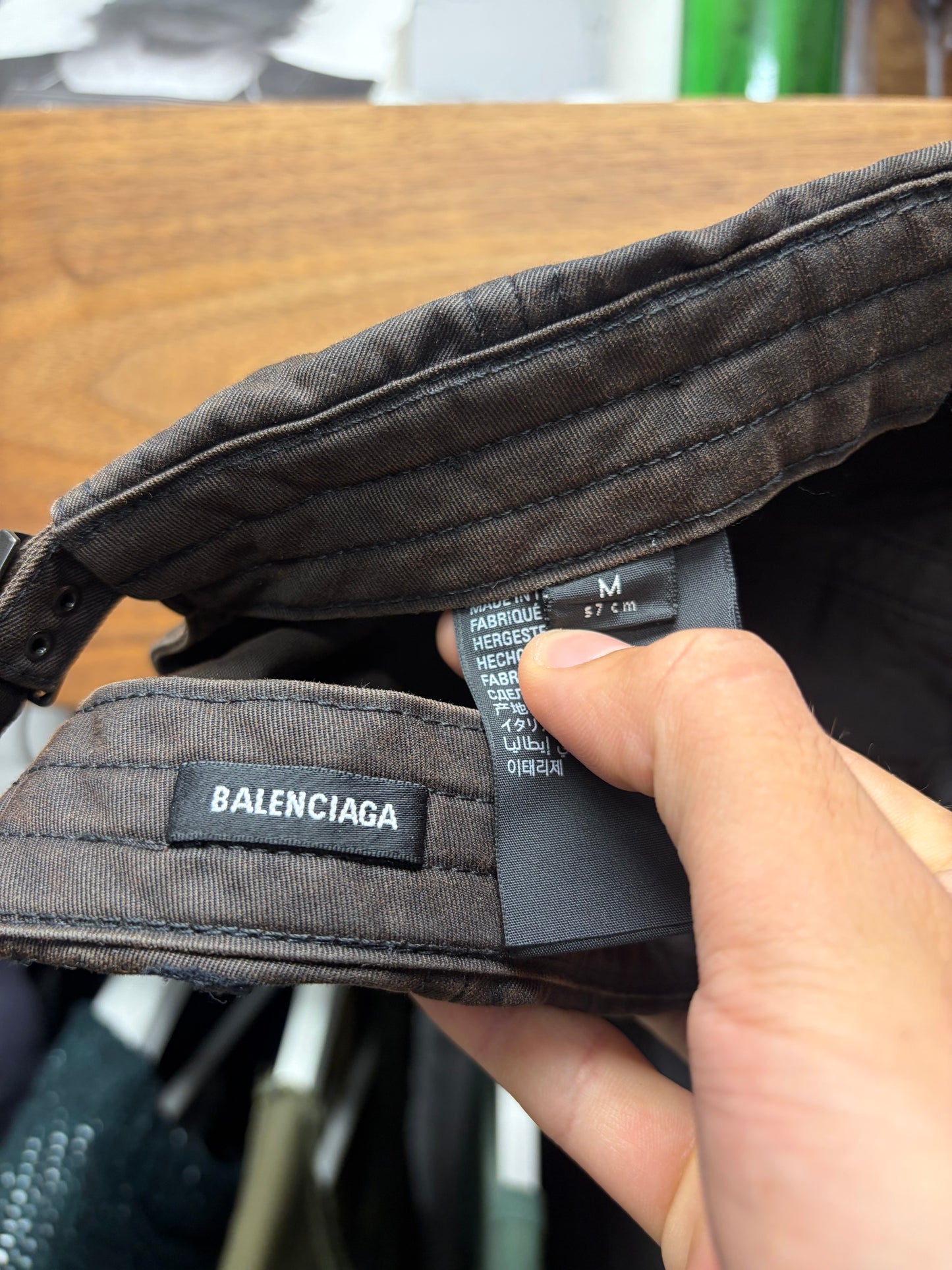 Balenciaga Intentionally Sun Faded ‘Sporty B Logo’ Distressed Baseball Cap