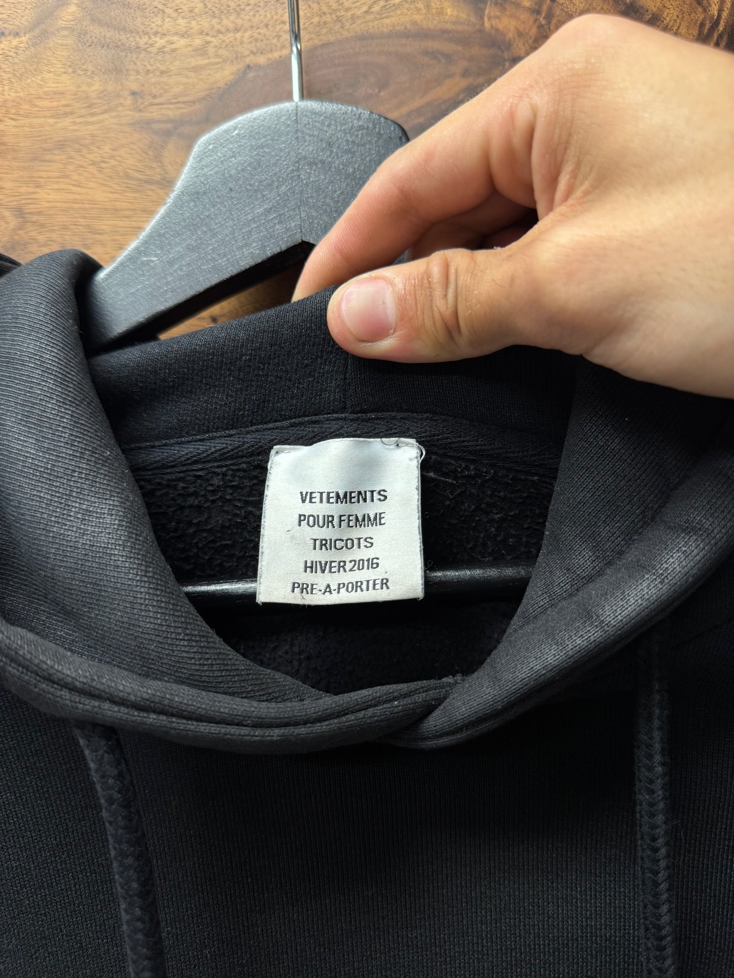 AW2016 Vetements ‘Metal’ OG Logo Oversized Hoodie