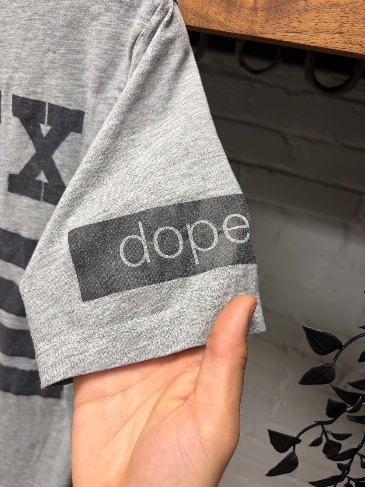 Pyrex Grey/Black ‘Chest Logo’ Graphic T-Shirt