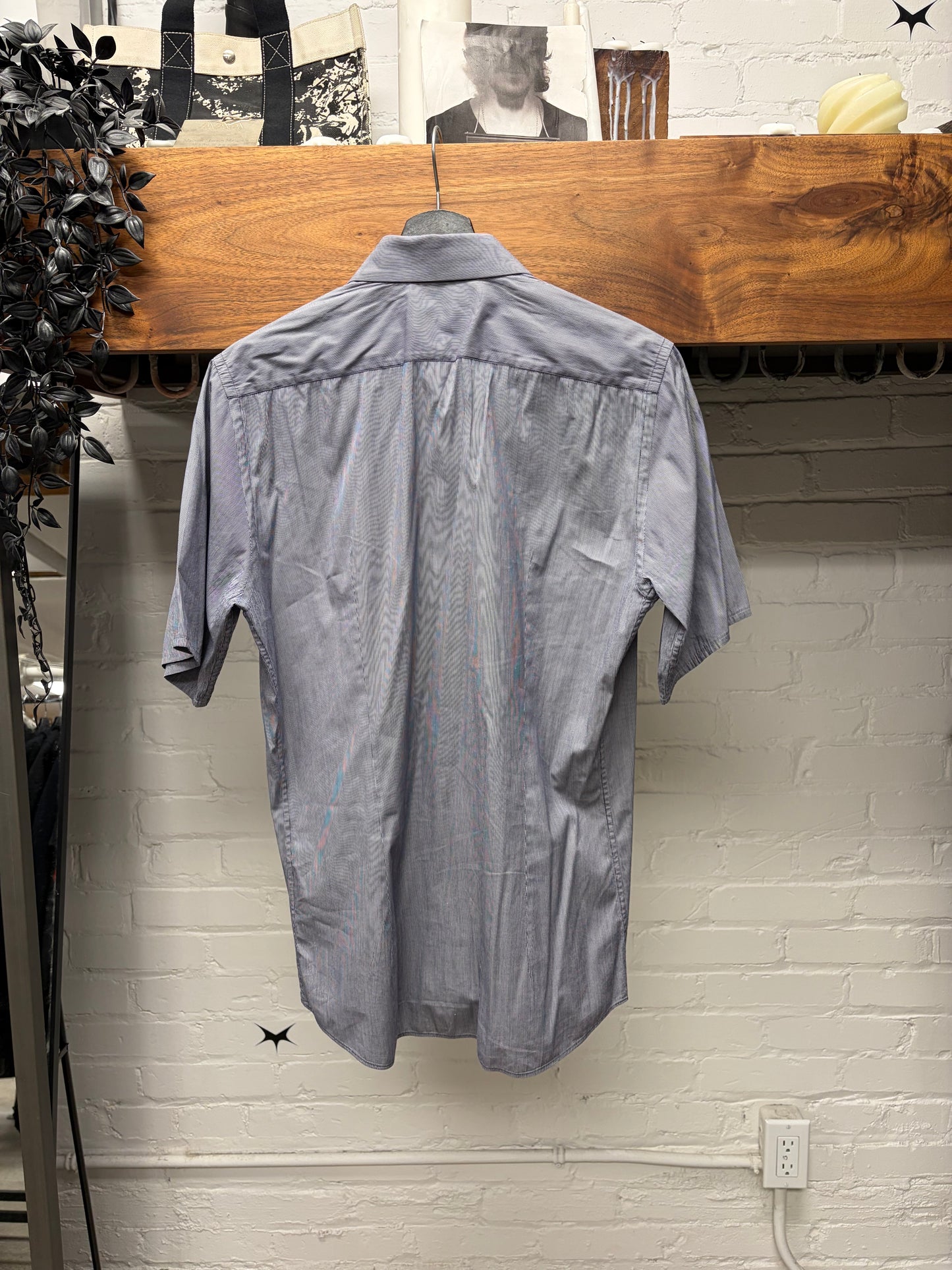 SS2000 Prada Soft Lilac Purple Short Sleeve Button Up Shirt