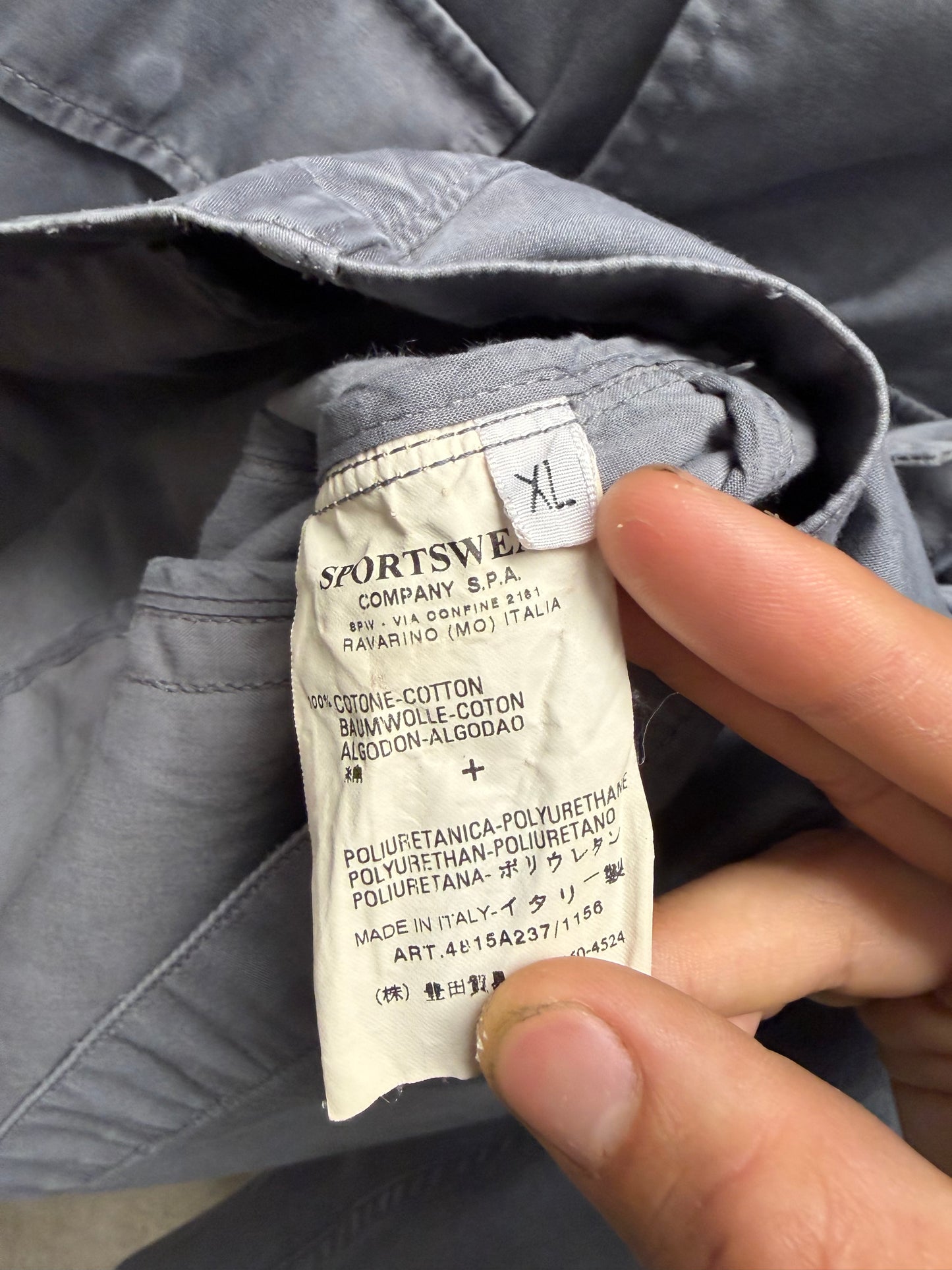 Stone Island ‘David TC’ Grey Cotton Badge Logo Field Jacket