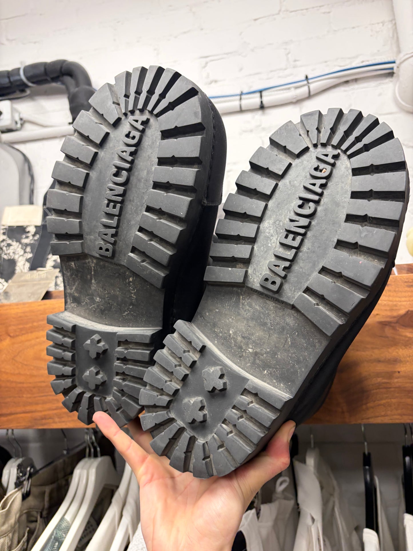 Balenciaga ‘Alaska’ Black Oversized Low Top Boots