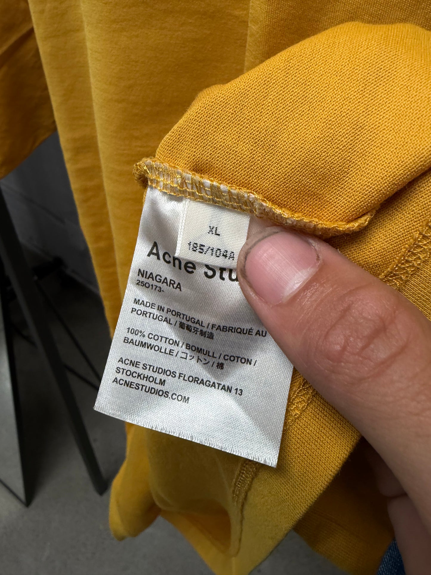 Acne Studios Yellow Organic Cotton T-Shirt