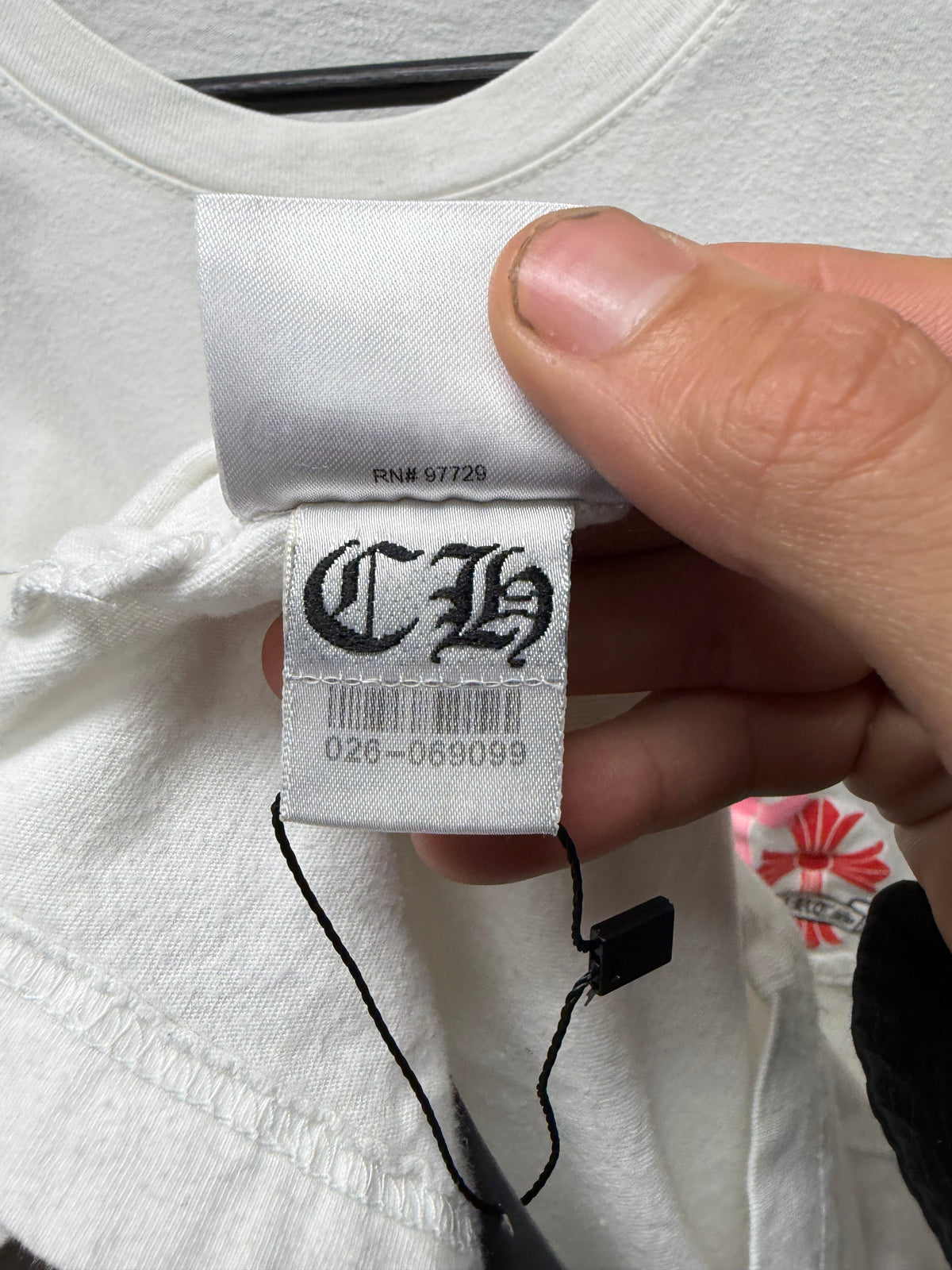 Chrome Hearts Multi-Color ‘Cemetery Cross’ White Short Sleeve Shirt
