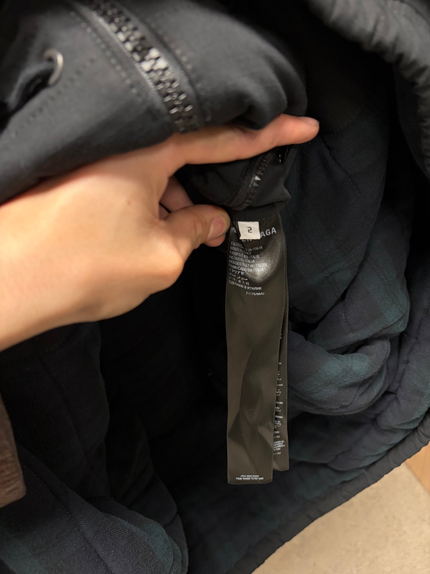 AW2022 Balenciaga Detachable ‘Pillow Neck Military Travel Jacket