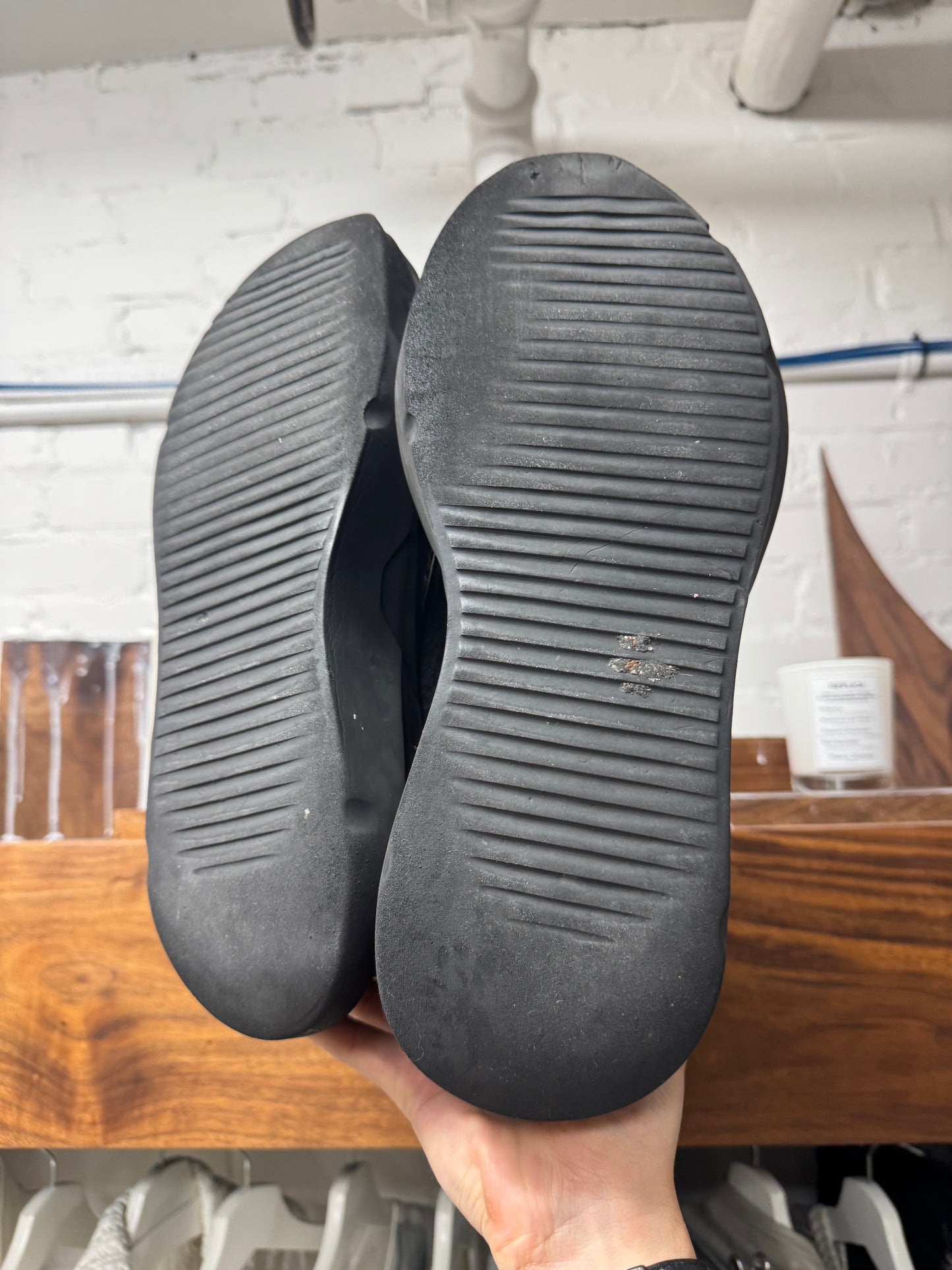 Rick Owens ‘Abstract’ Sole Black Suede Boots