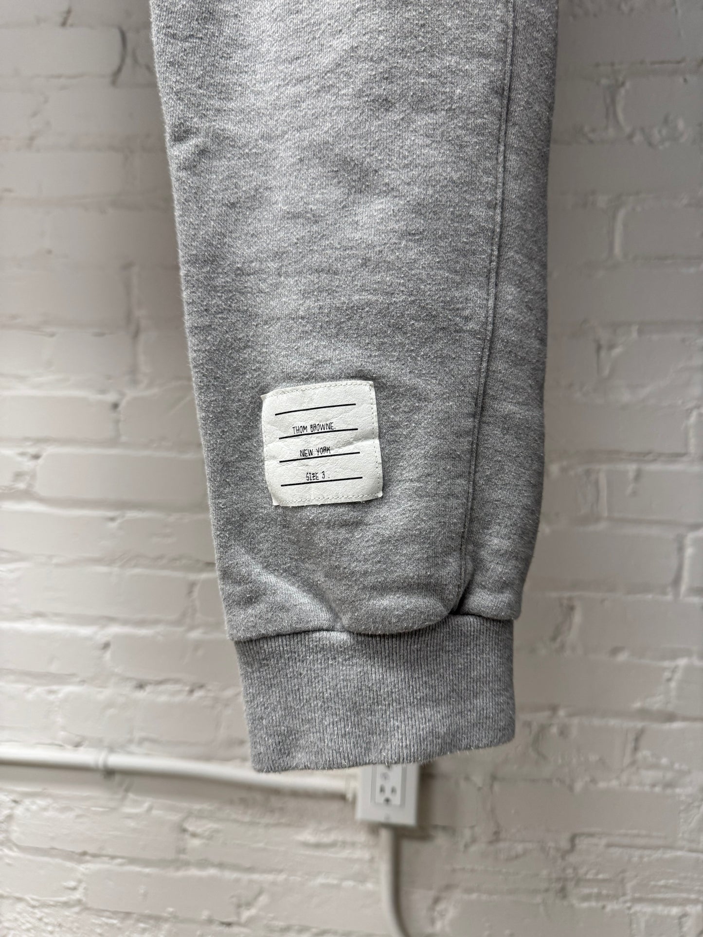Thom Browne Grey ‘Striped Logo’ Sweatpants