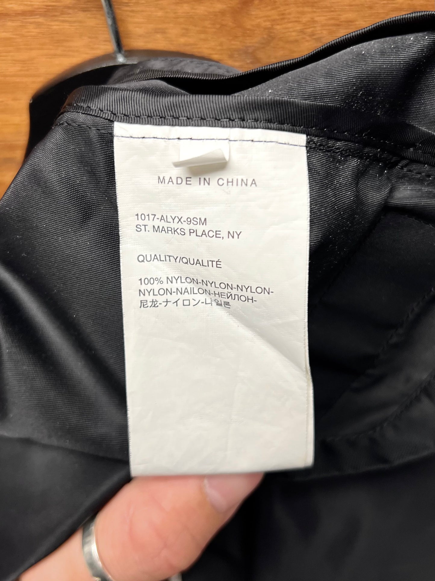 Alyx Studios ‘Roller Buckle’ Black Zip-Up Shell Jacket