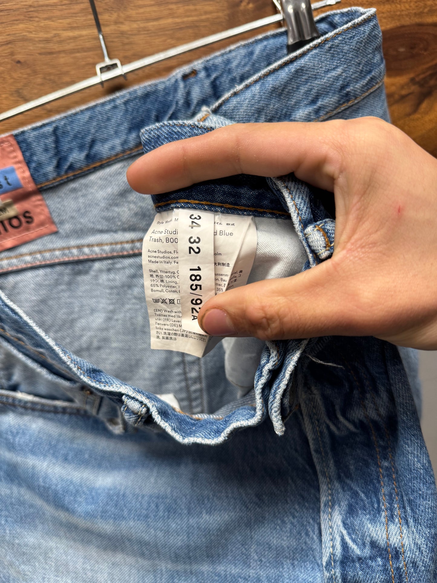 Acne Studios ‘Washed Blue’ Slim Straight Cut Denim