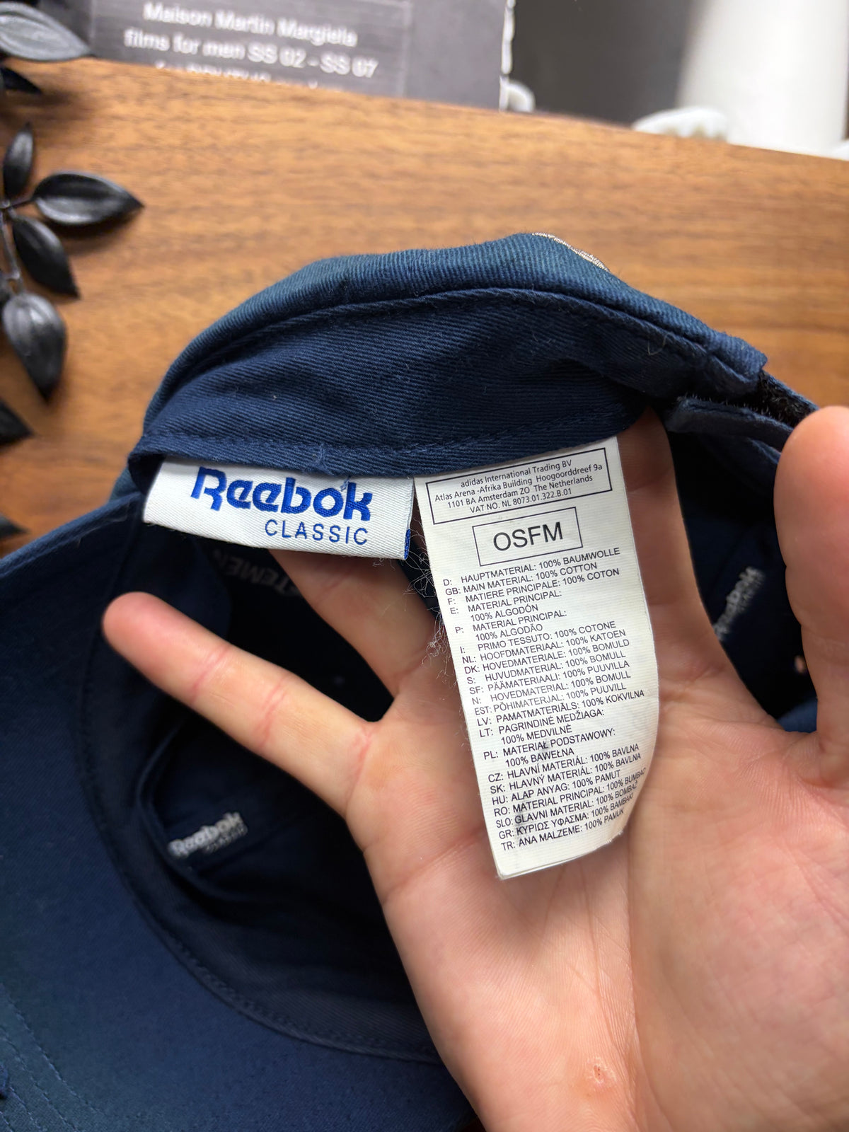 AW2018 Vetements x Reebok ‘Sunday’ Distressed Brim Baseball Cap