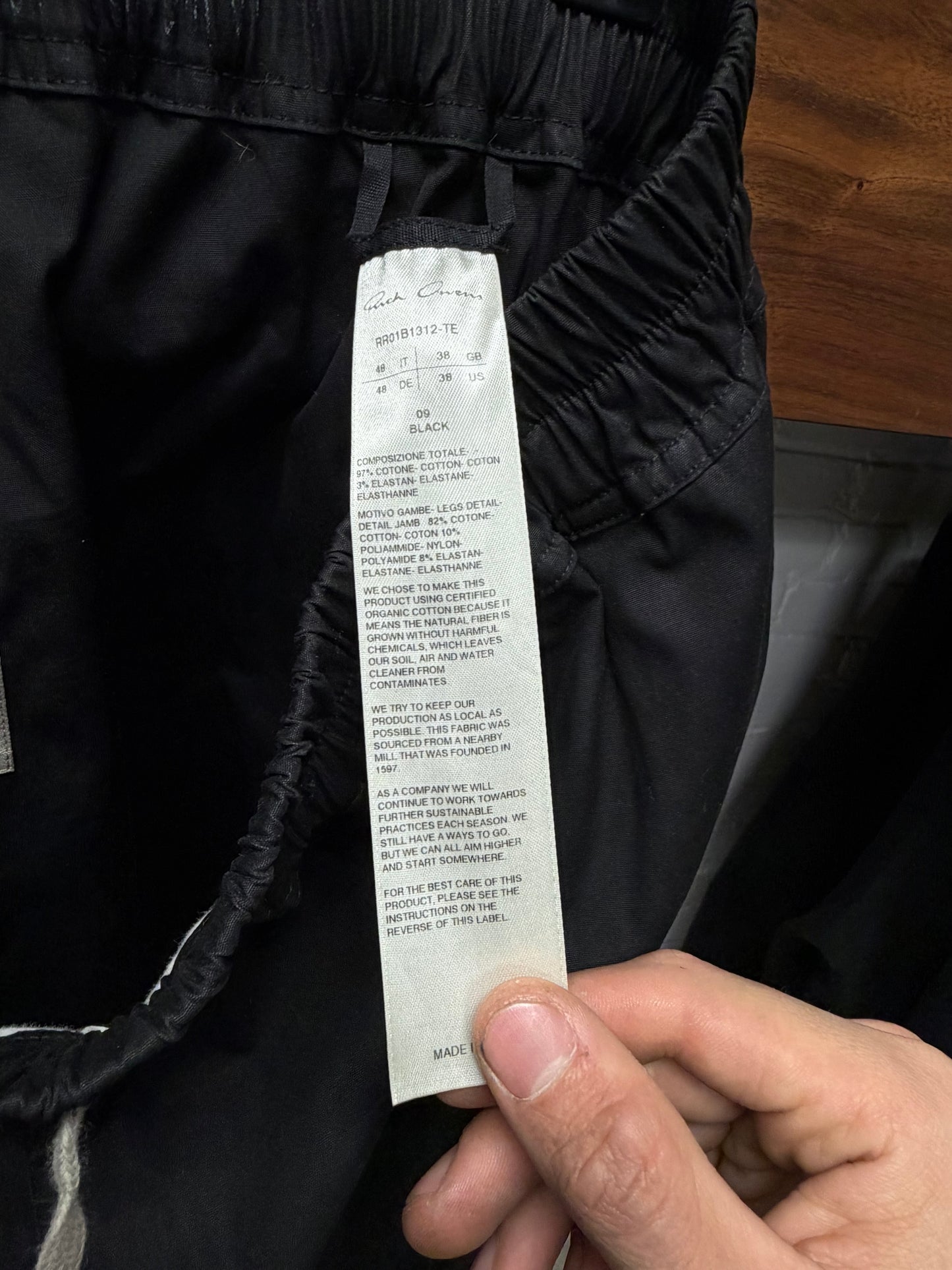 SS2022 Rick Owens ‘Fogachine’ Black ‘Spartan’ Boxing Shorts