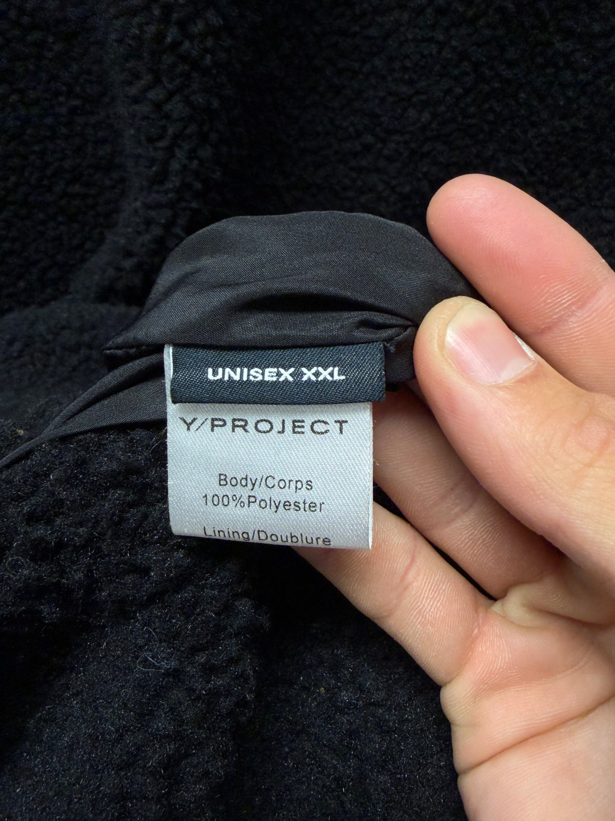 Y-Project ‘Paris Best’ Black/White Jacquard Zip-Up Fleece Sweater