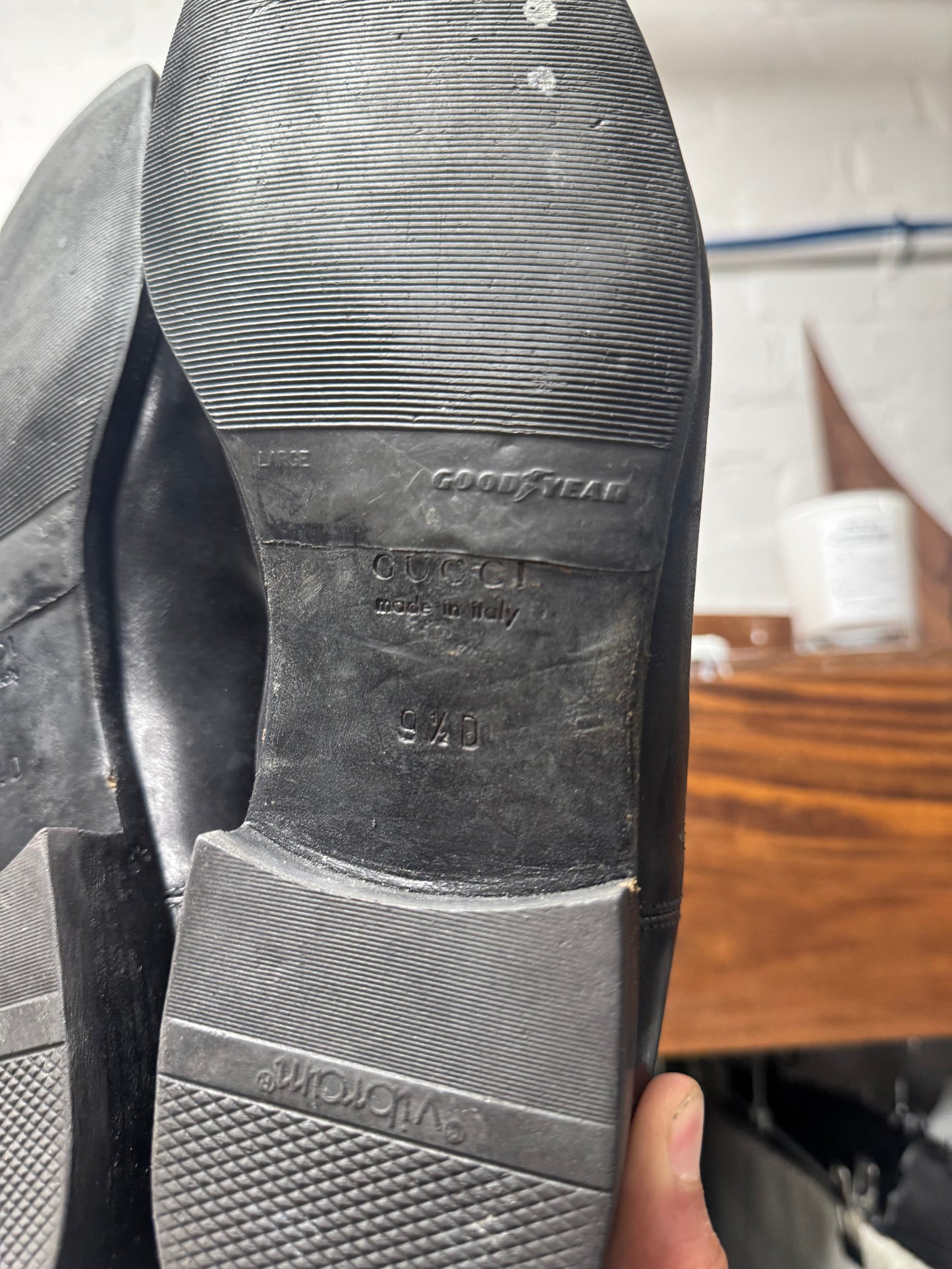 Gucci Black Calfskin Leather Vibram Sole Chelsea Boots