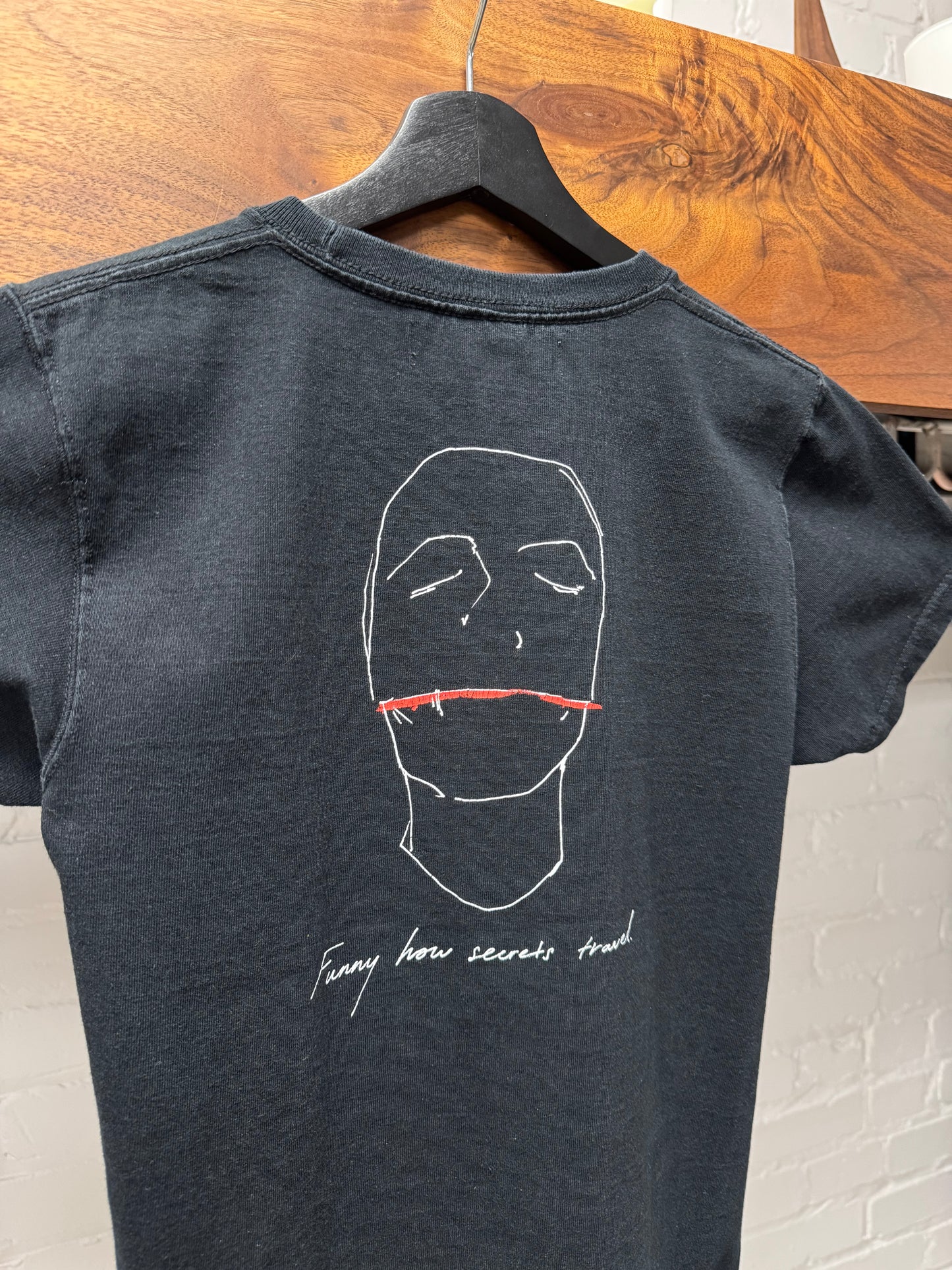 Kiko Kostadinov ‘Funny How Secrets Travel’ Black Graphic T-Shirt