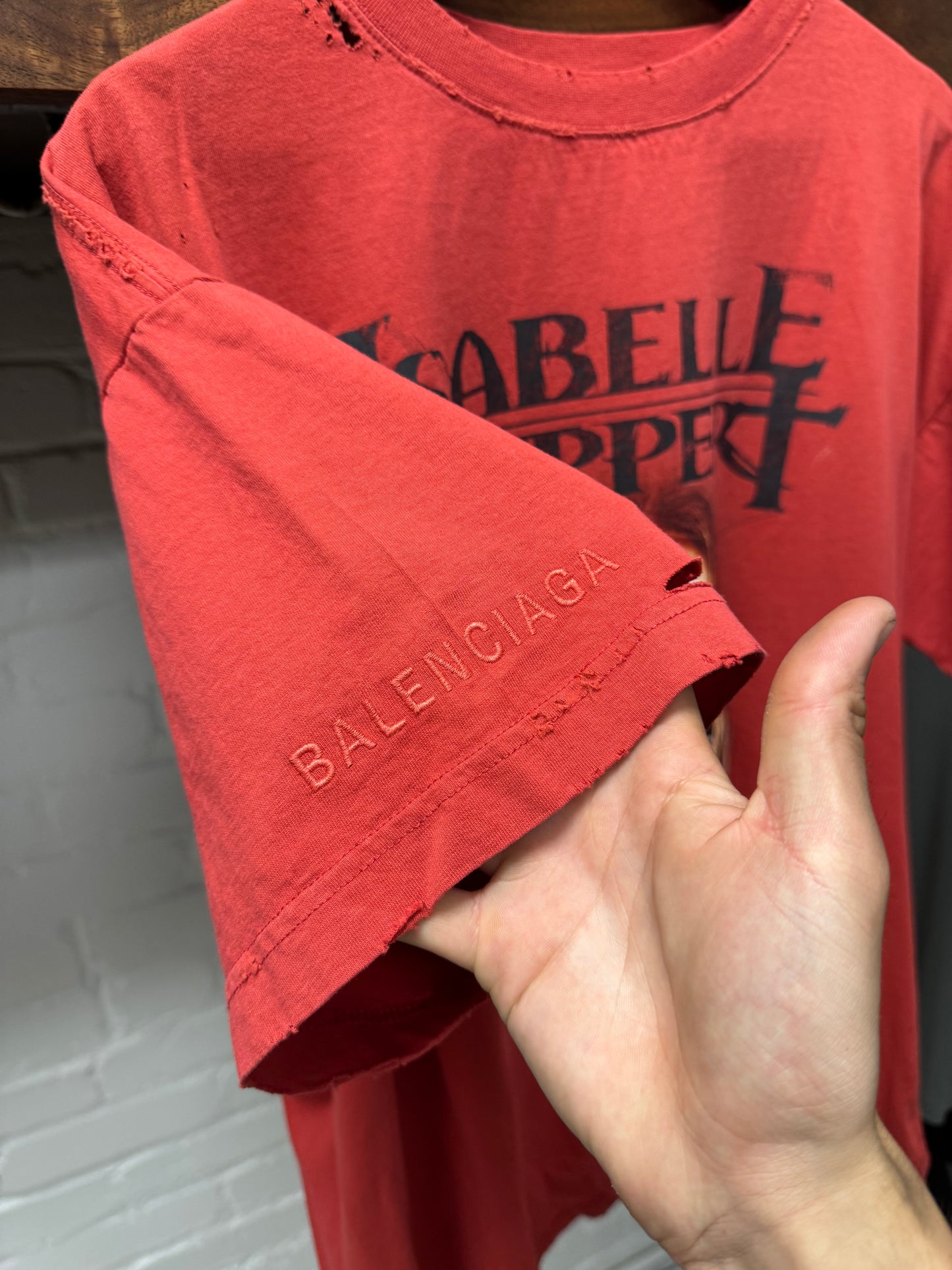 SS2025 Balenciaga ‘Isabelle Huppert’ Distressed Graphic T-Shirt