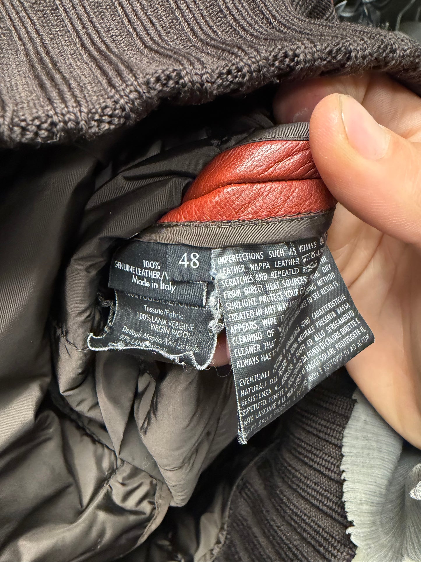 Gucci ‘Aged Red’ Military Inspired Quilted Leather Jacket