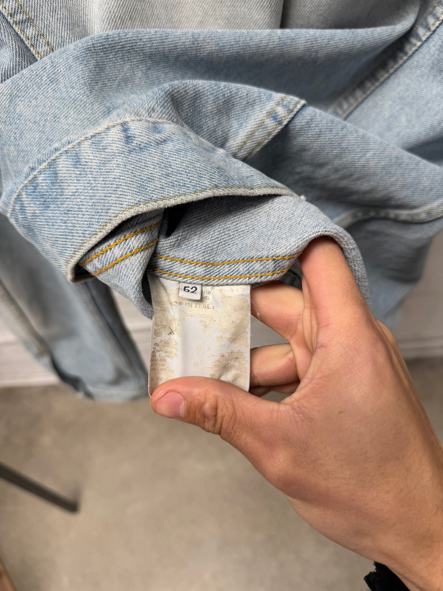 Vintage Helmut Lang ‘Faded Light Wash’ Denim Trucker Jacket