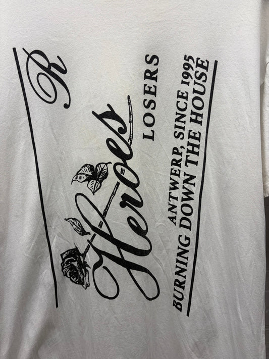 AW2019 Raf Simons ‘Isolated Heroes’ White Signature T-Shirt