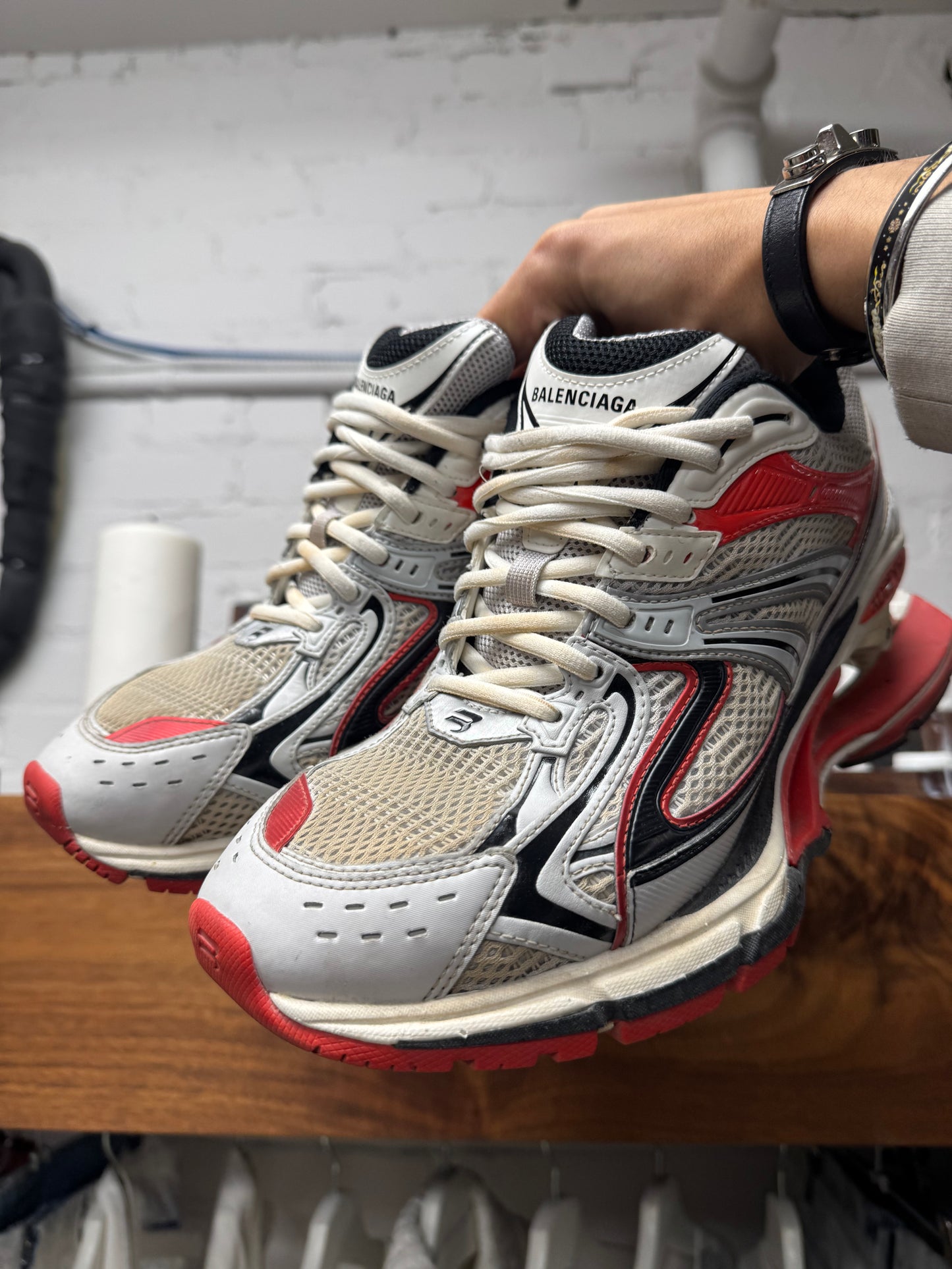 Balenciaga ‘Xpander’ Red/Silver Low Top Sneakers