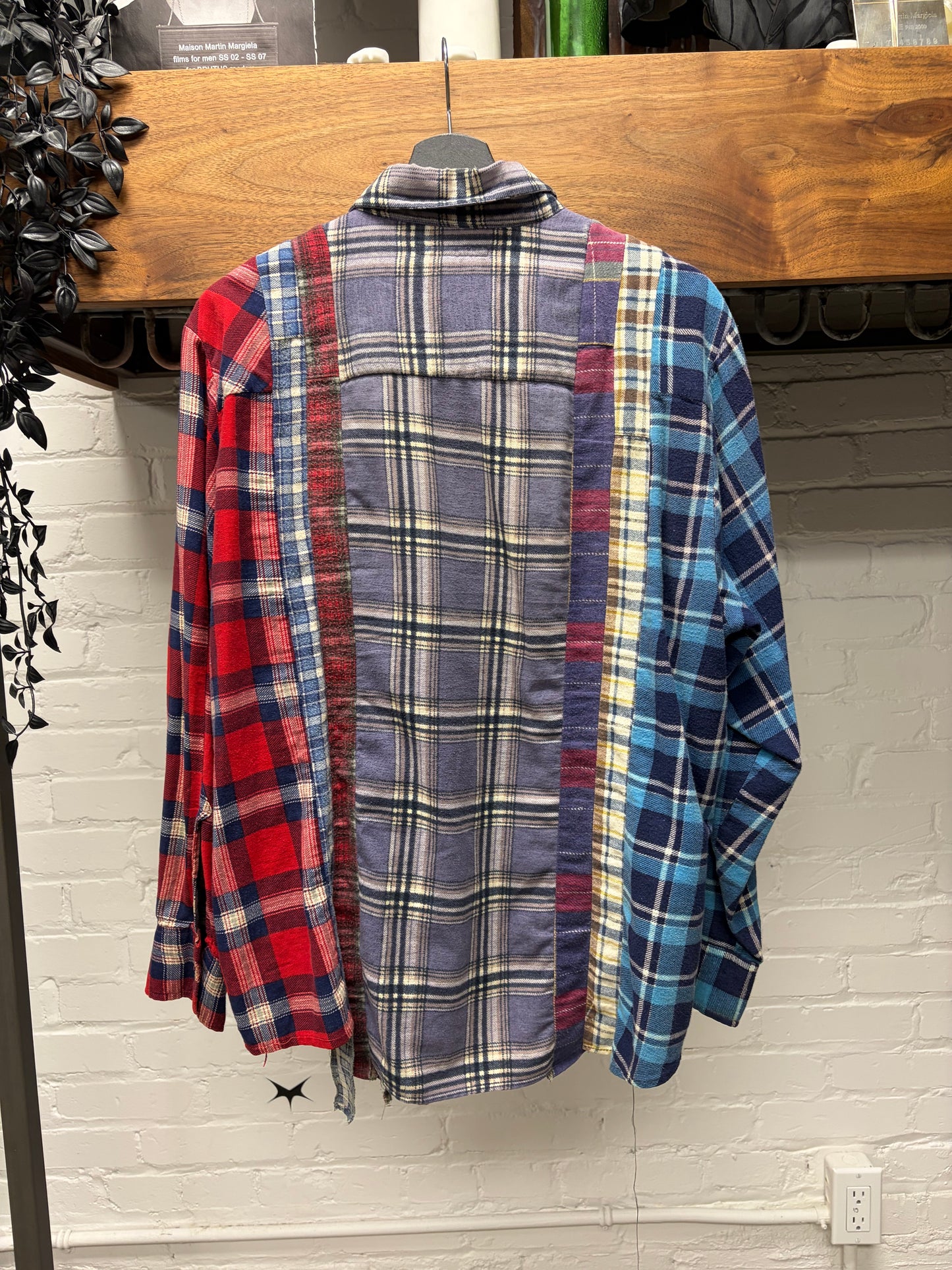 Needles Rebuild Reconstructed Patchwork Panelled Flannel