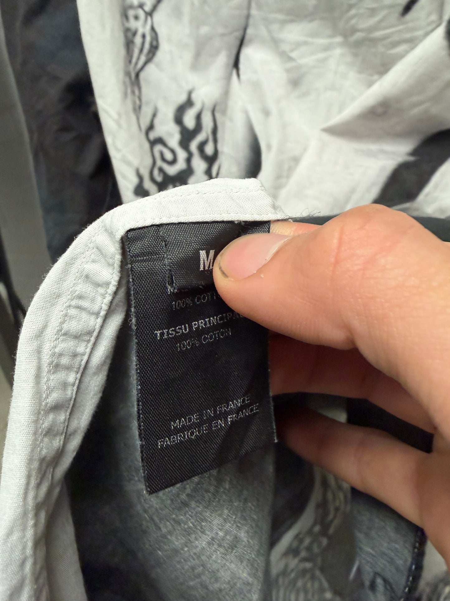 AW18 Vetements ‘Marilyn Manson’ Unsafe Black Button Up Shirt