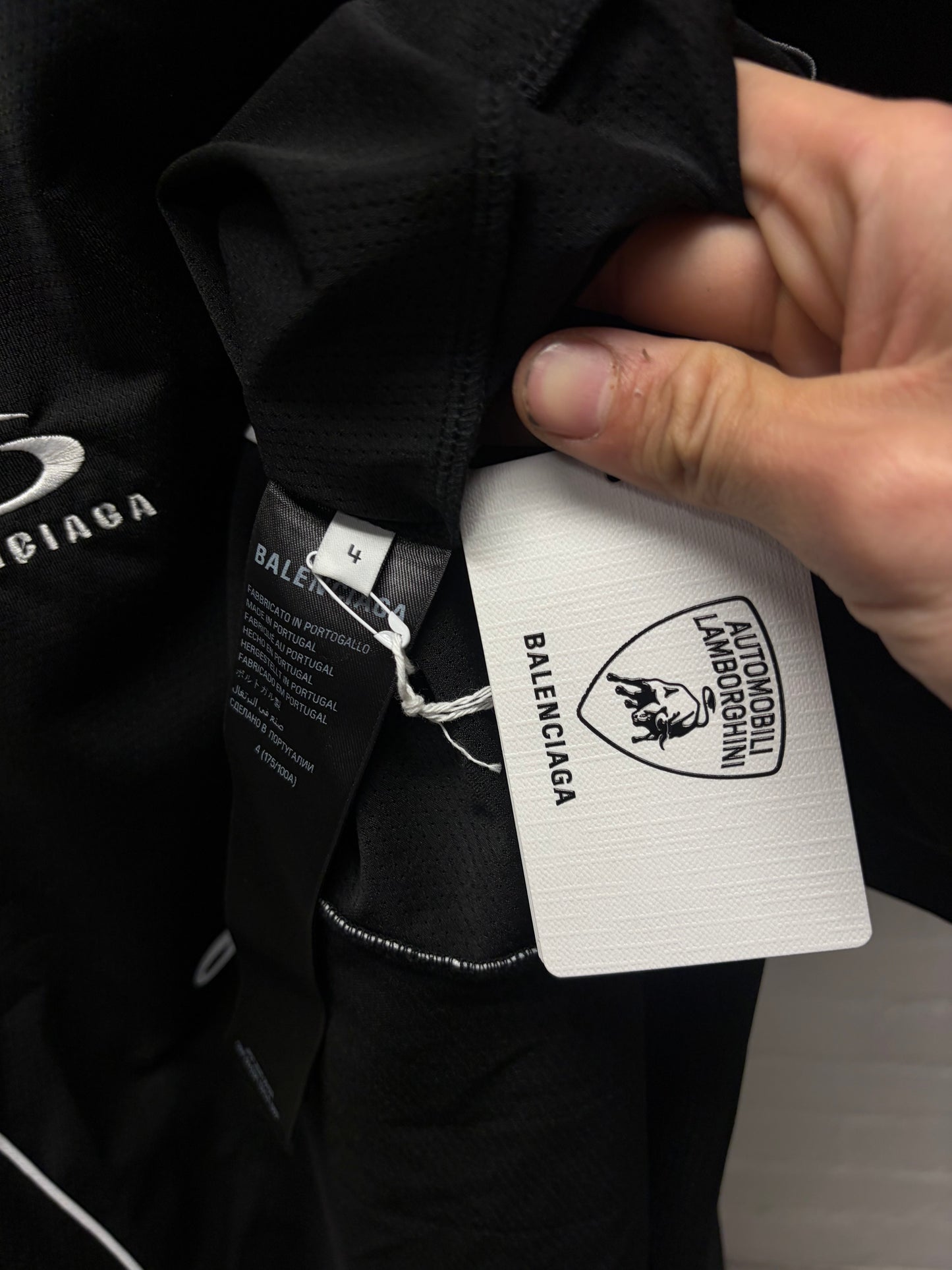 AW2025 Balenciaga x Lamborghini Black Mesh Jersey