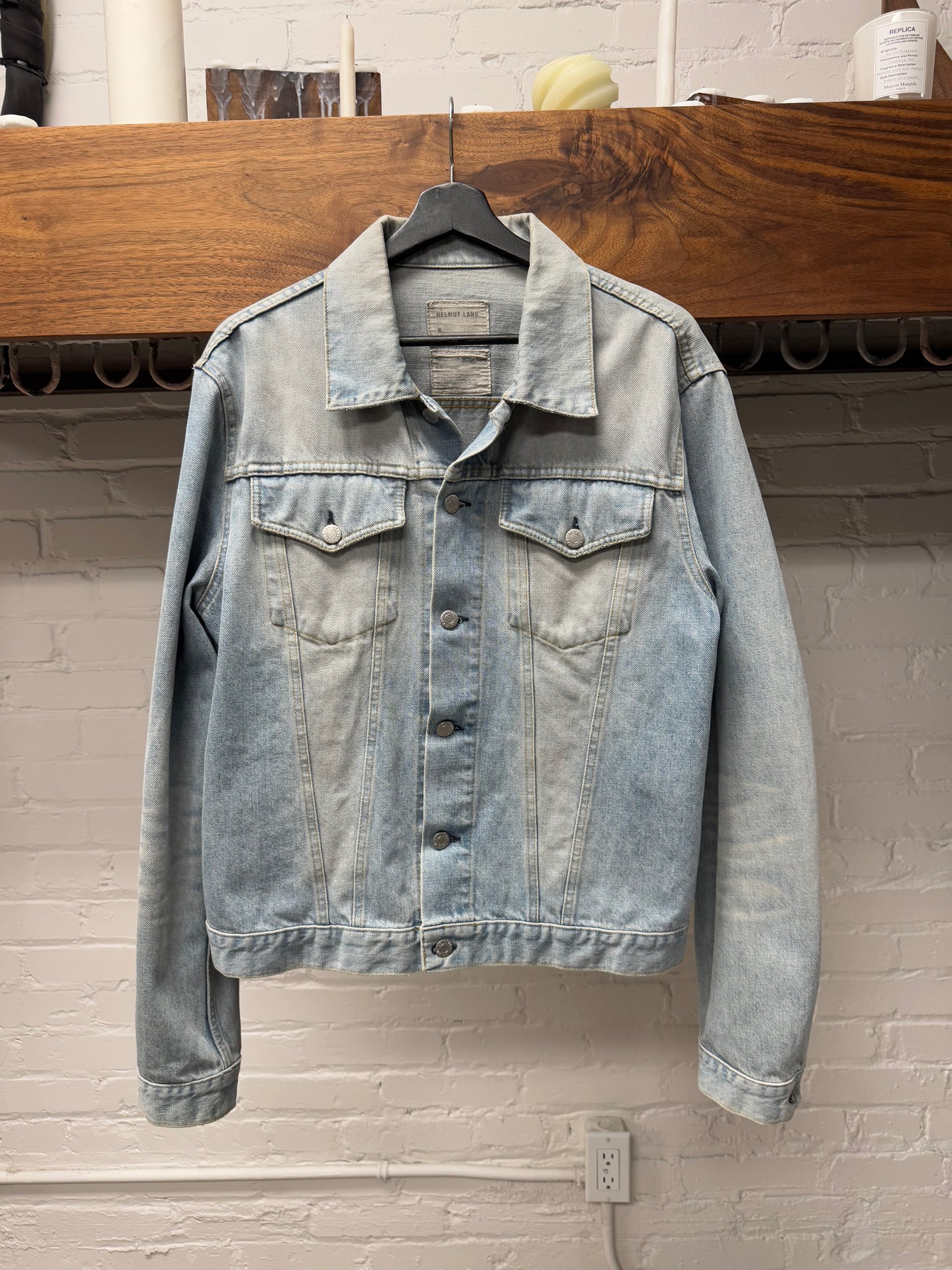 Vintage Helmut Lang ‘Faded Light Wash’ Denim Trucker Jacket