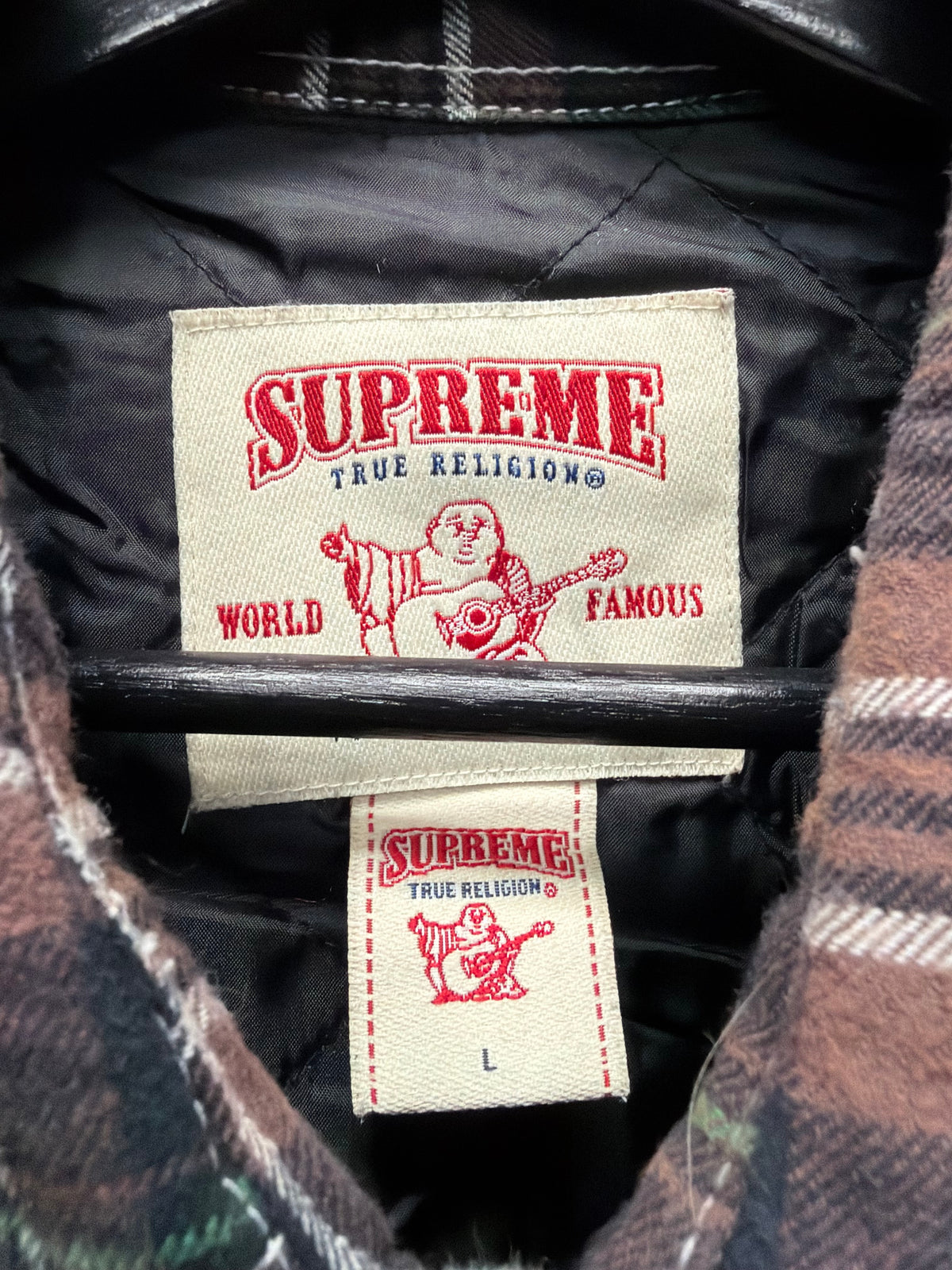 AW2025 Supreme x True Religion Quilted Plaid Flannel