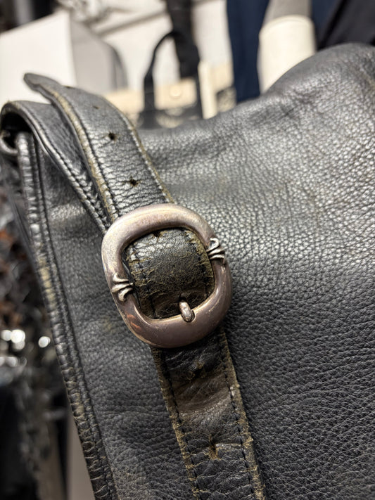 Chrome Hearts ‘Gunslinger’ Black Leather Crossbody Bag