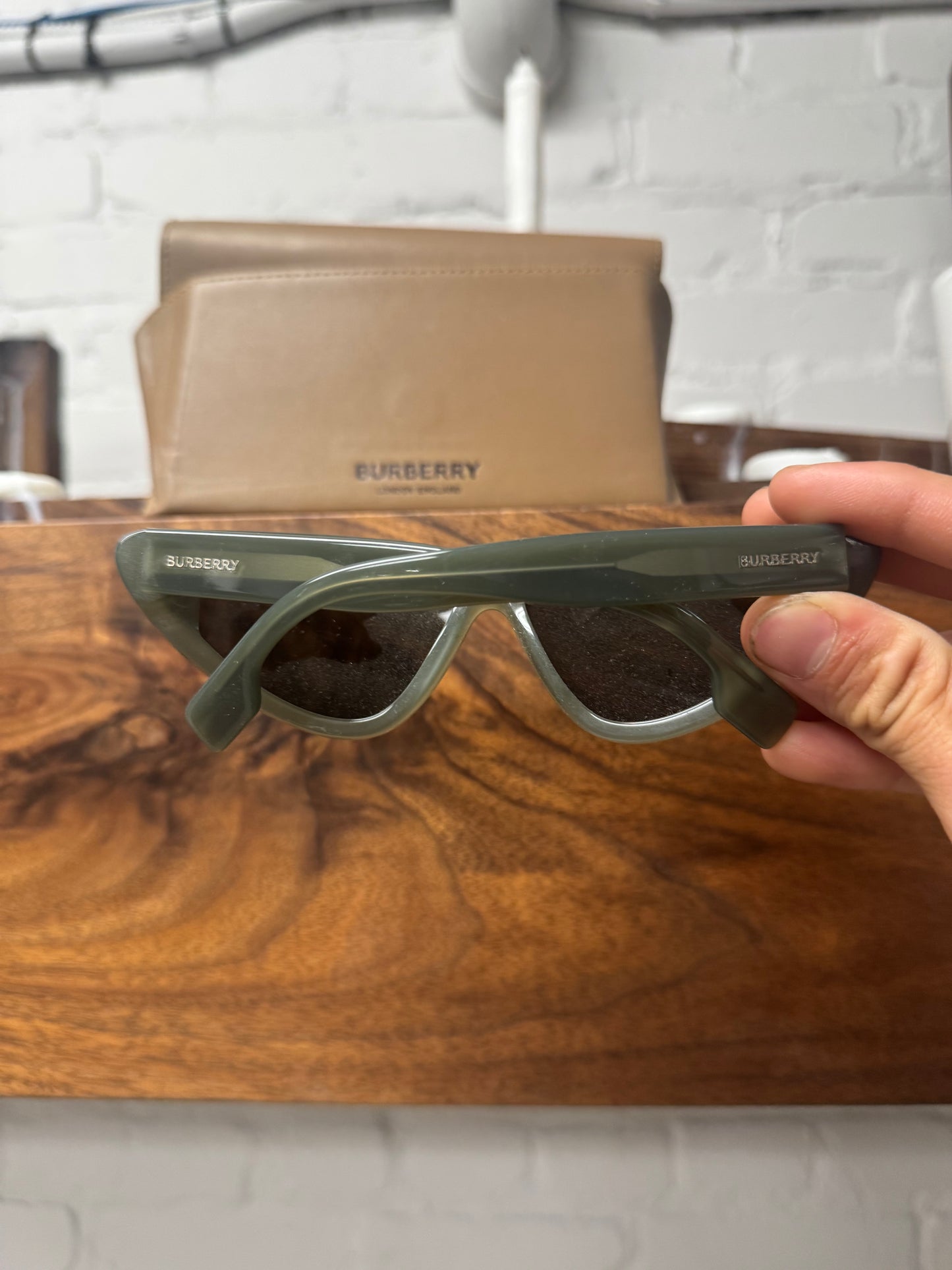 Burberry ‘Cat Eye’ Emerald Green Sunglasses