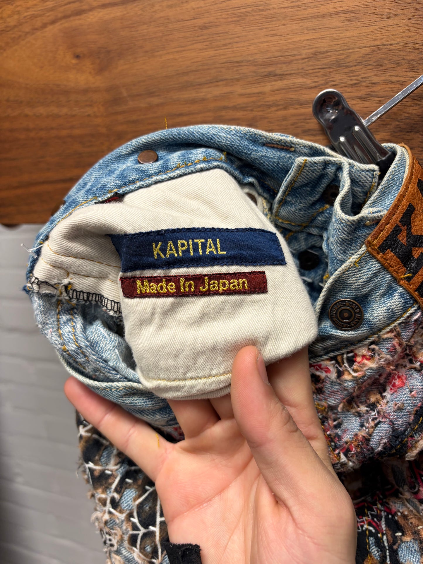 Kapital Hand Repaired ‘Tapestry’ Boro Blue Denim