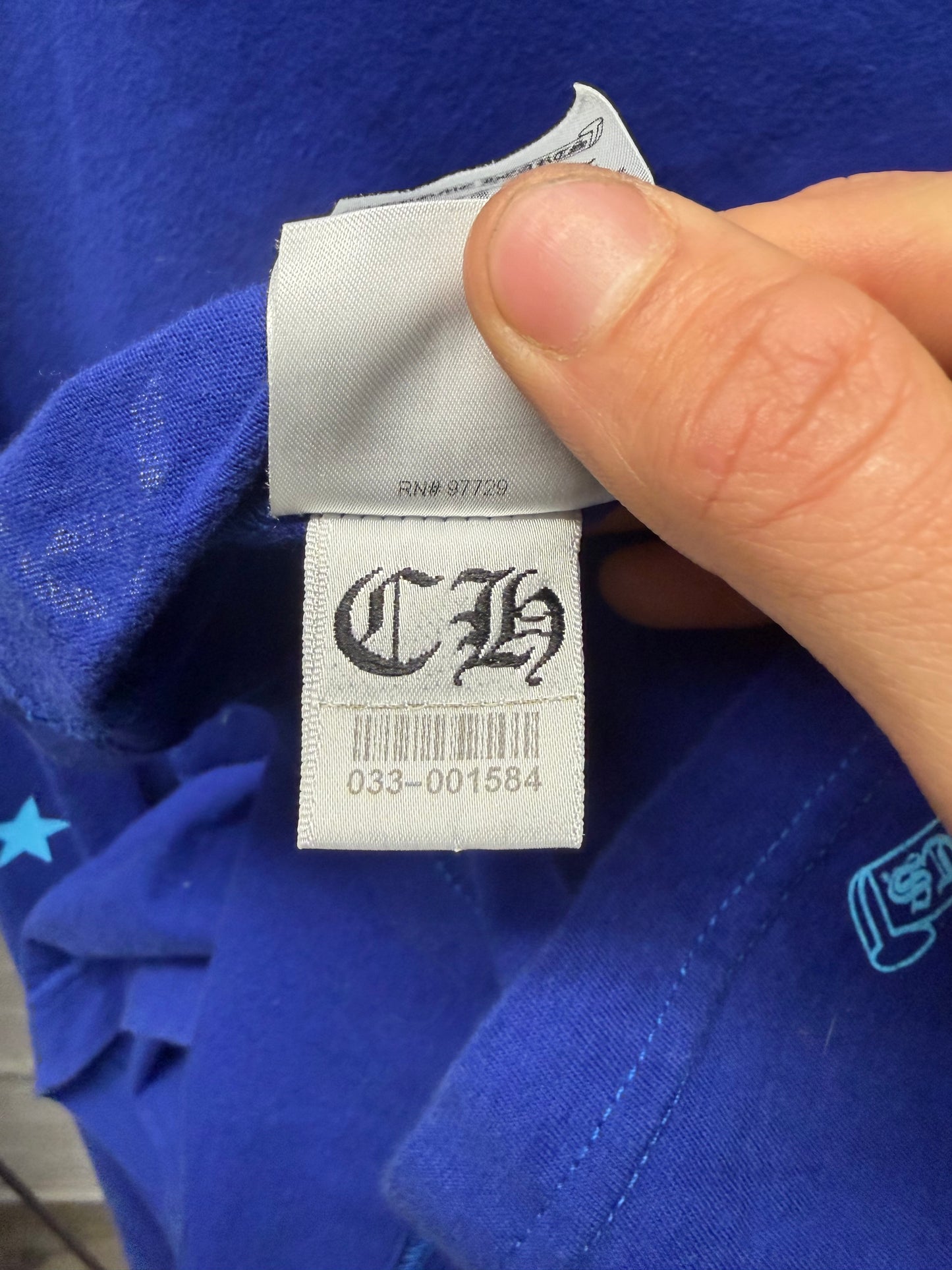 Chrome Hearts ‘Star Logo’ Blue CH Long Sleeve Shirt