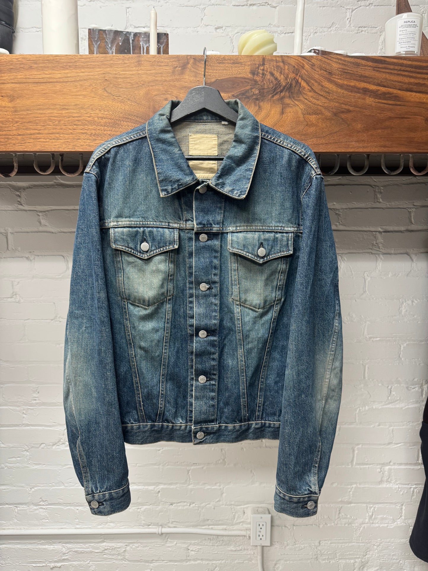 OG Helmut Lang ‘Vintage Wash’ Blue Denim Trucker Jacket