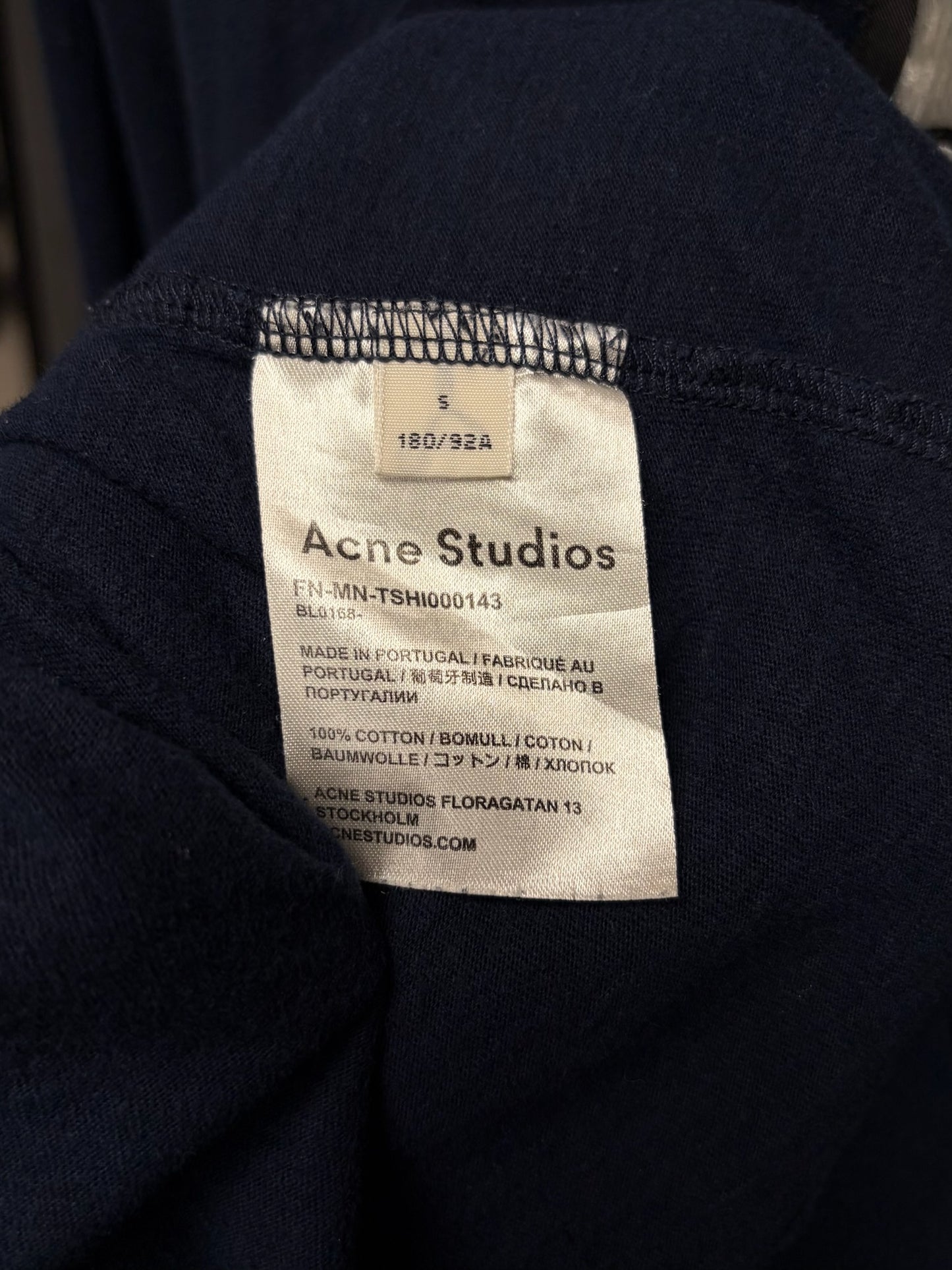 Acne Studios ‘Reverse Logo’ Jersey Cotton Long Sleeve Shirt