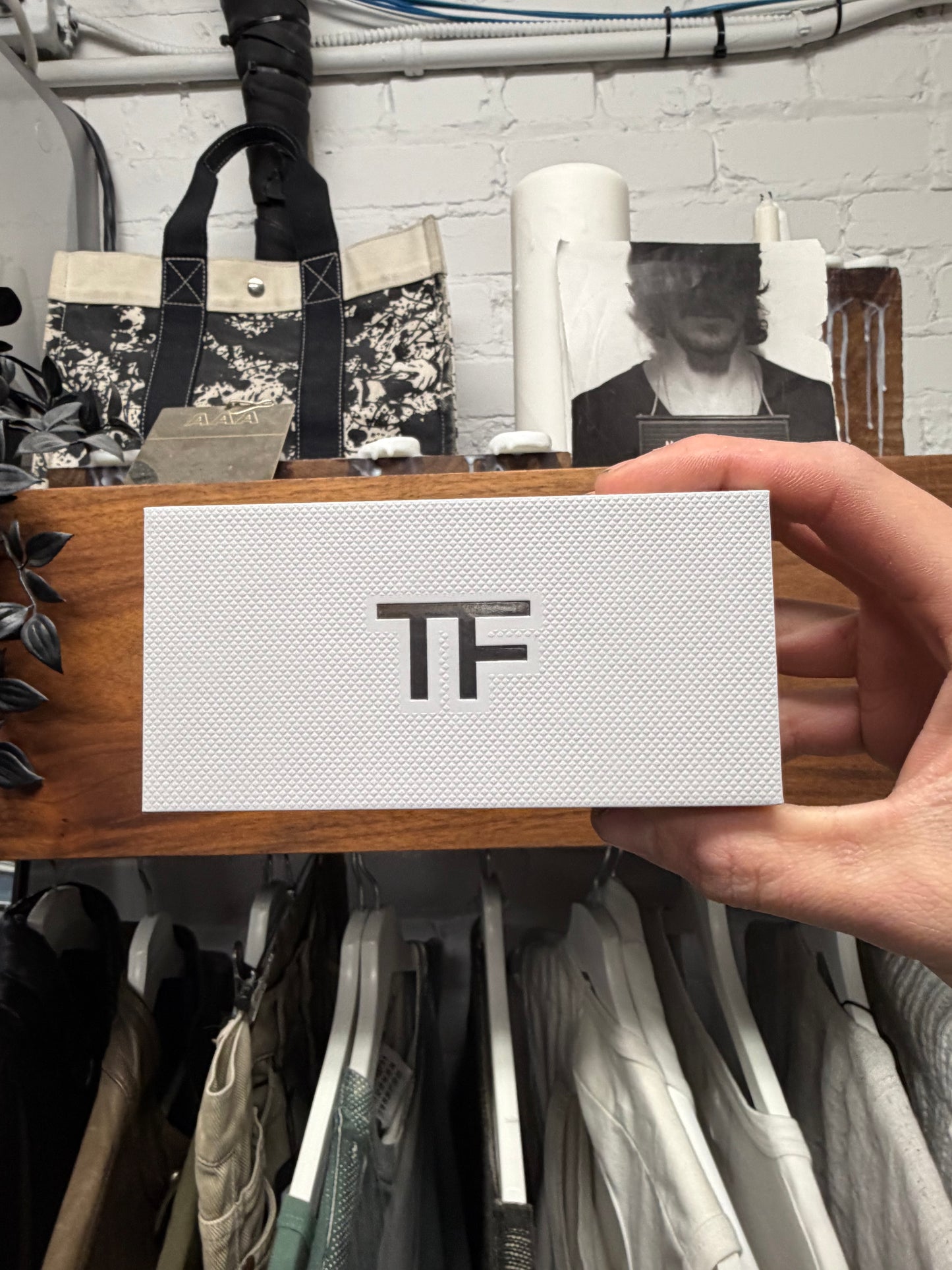 Tom Ford ‘T-Line’ Brown Calf Leather Cardholder Wallet