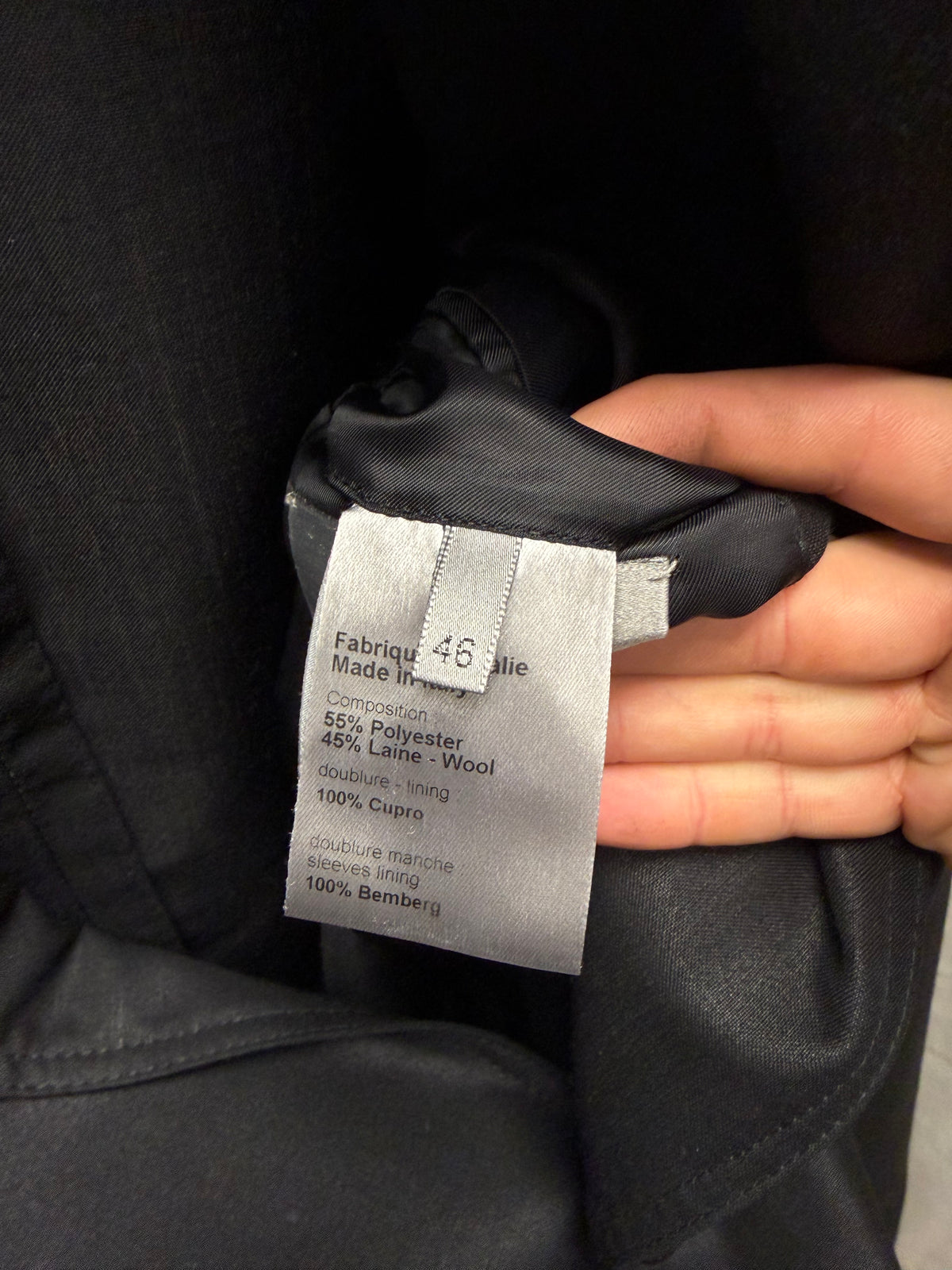 SS2007 Dior Homme by Hedi Slimane ‘We Look Good Together’ Waxed Cotton Black Blazer