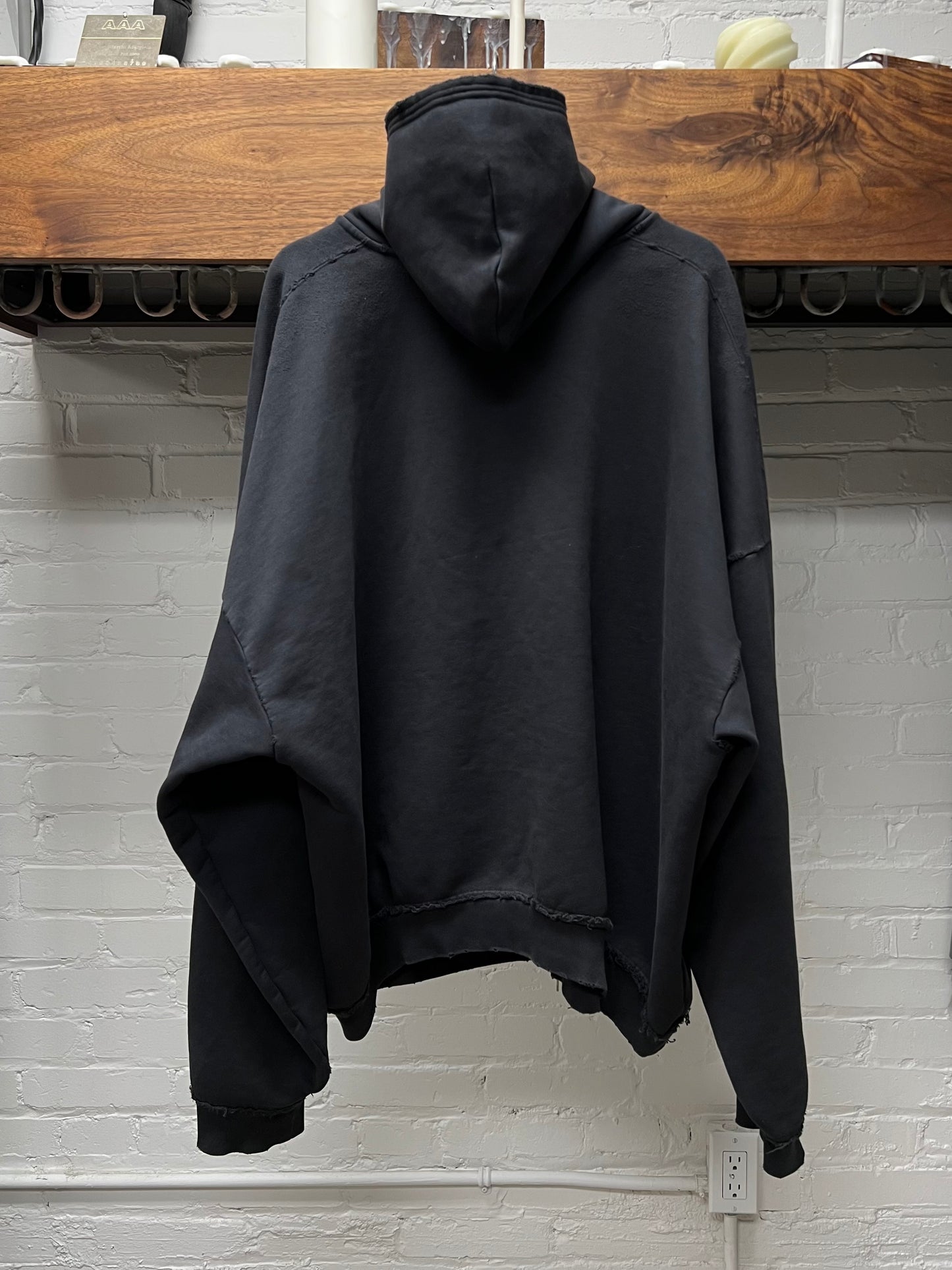 AW2024 Balenciaga ‘Ciao Bello’ Oversized Thrash Distressed Zip Up Hoodie