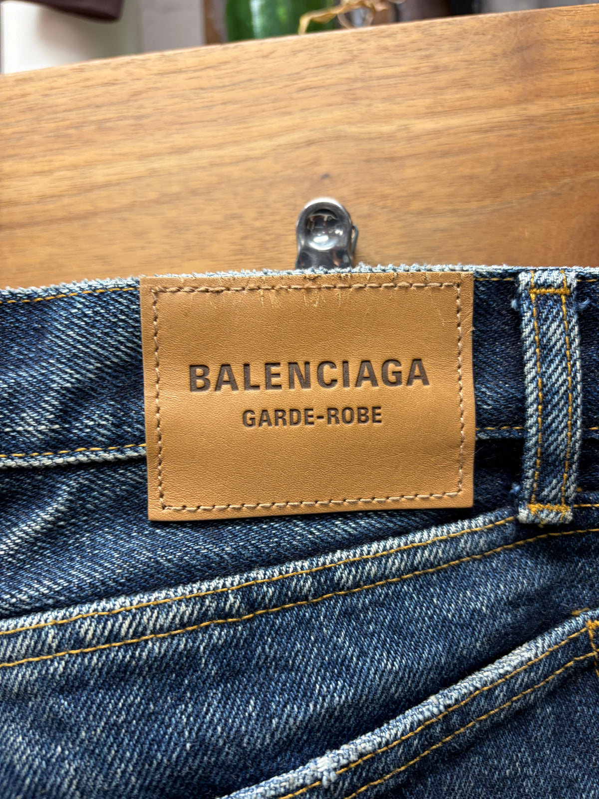 2022 Balenciaga Selvedge Straight Cut Blue Heavy Weight Denim